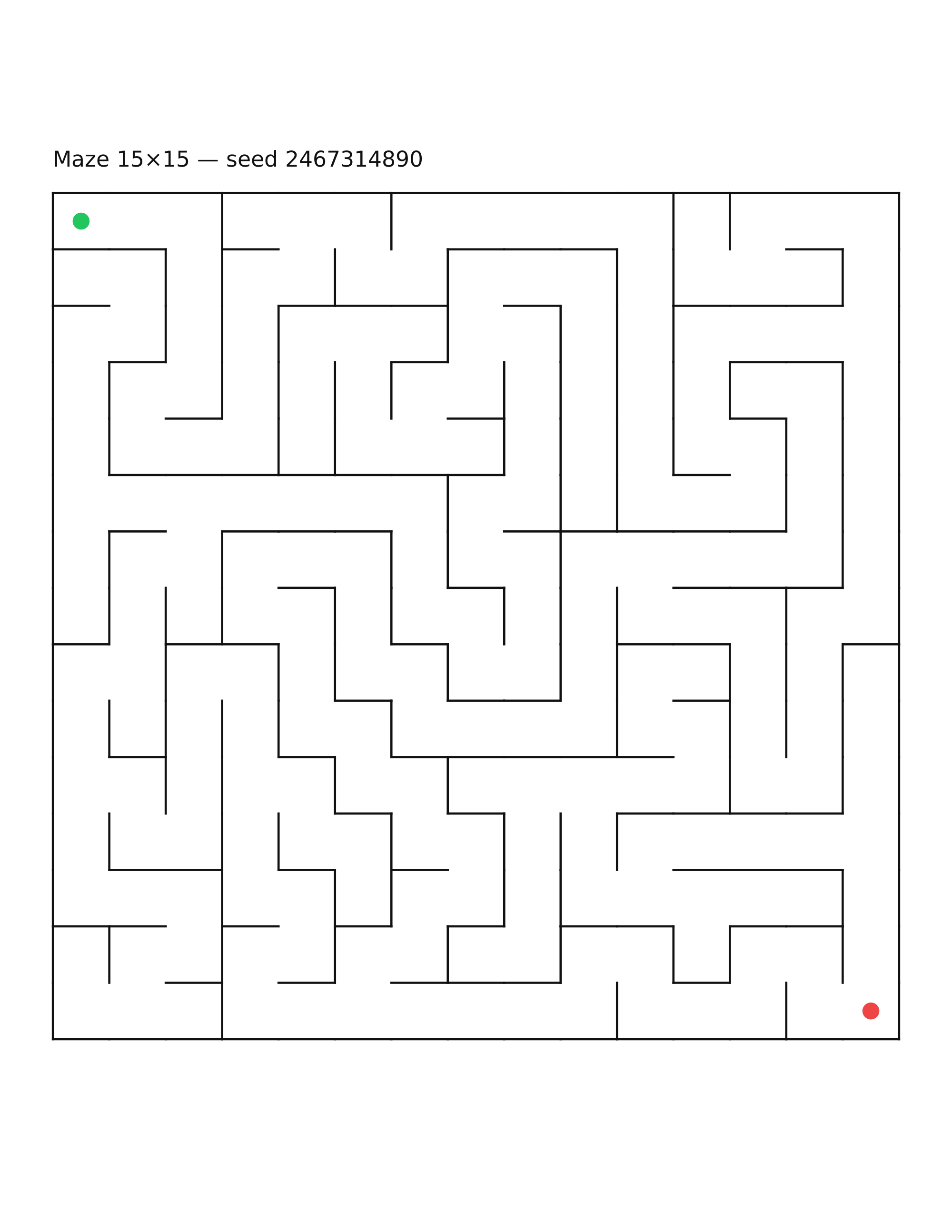 Maze 15×15 #16