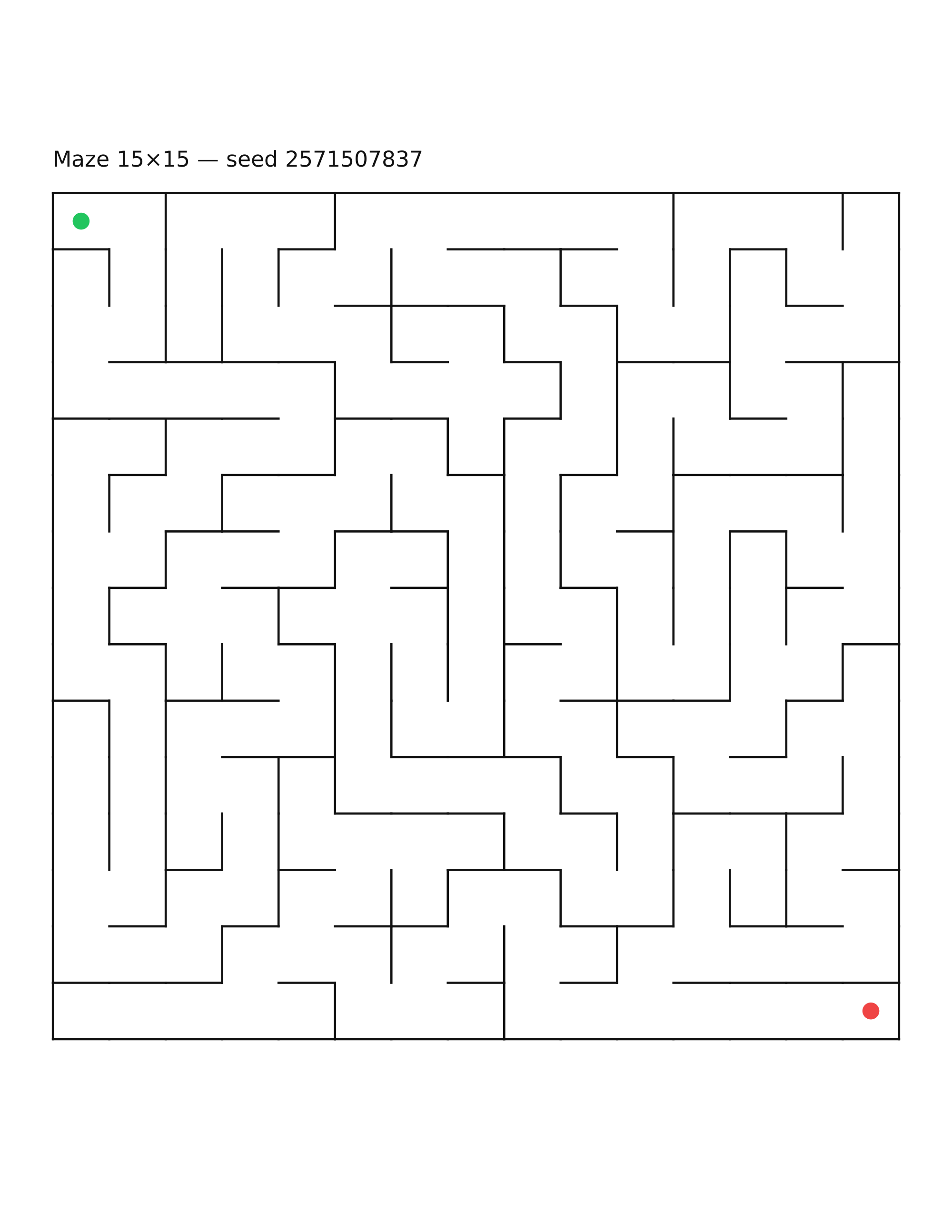 Maze 15×15 #24