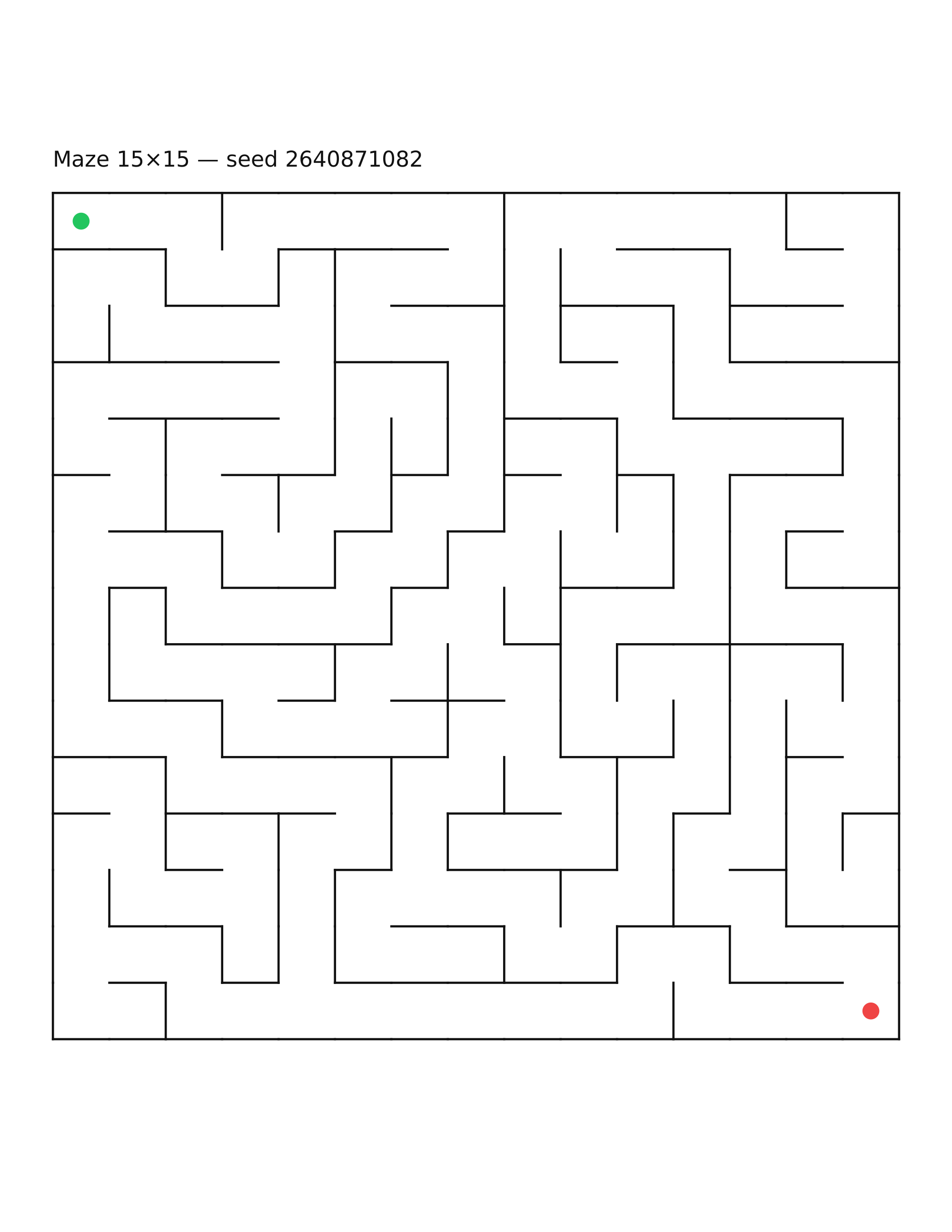 Maze 15×15 #12