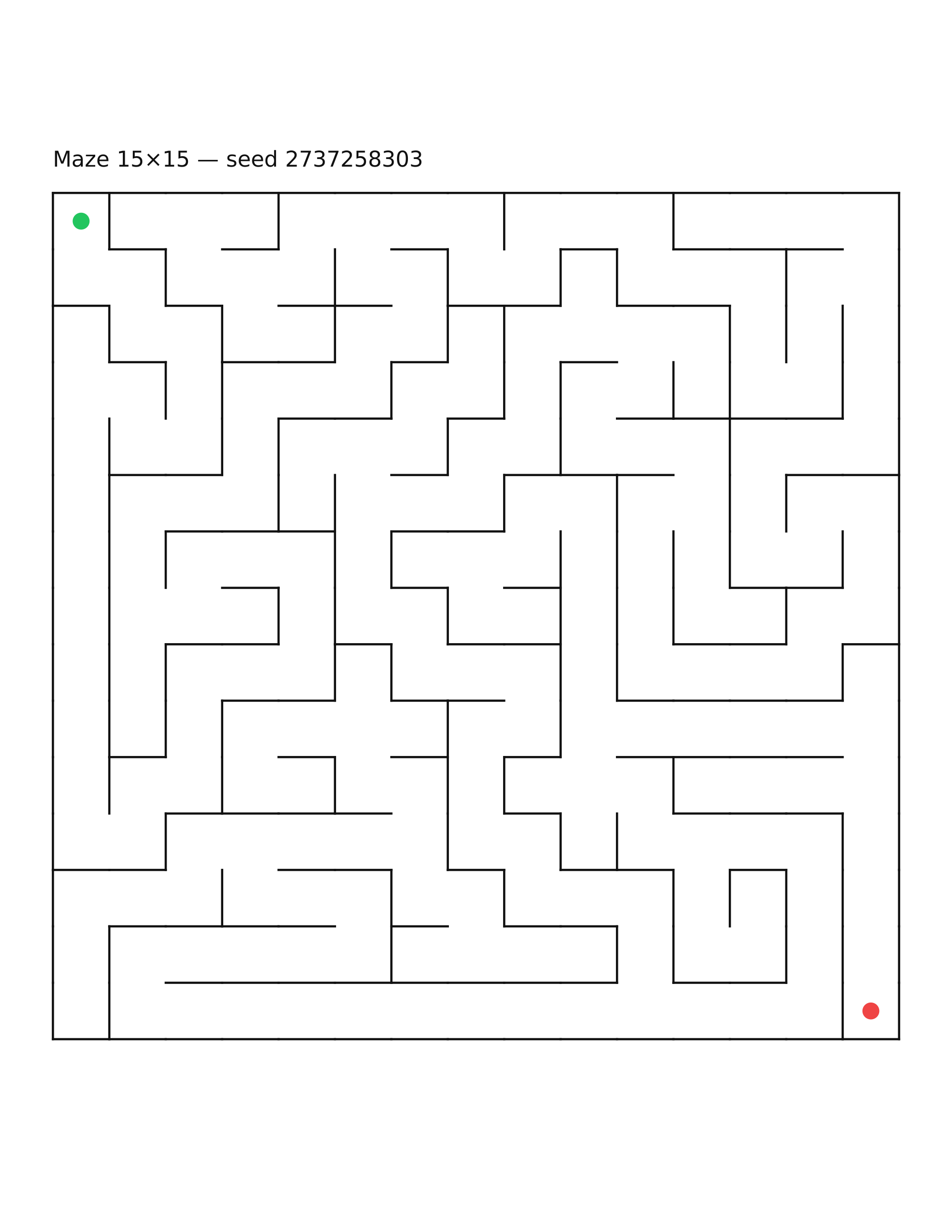 Maze 15×15 #18