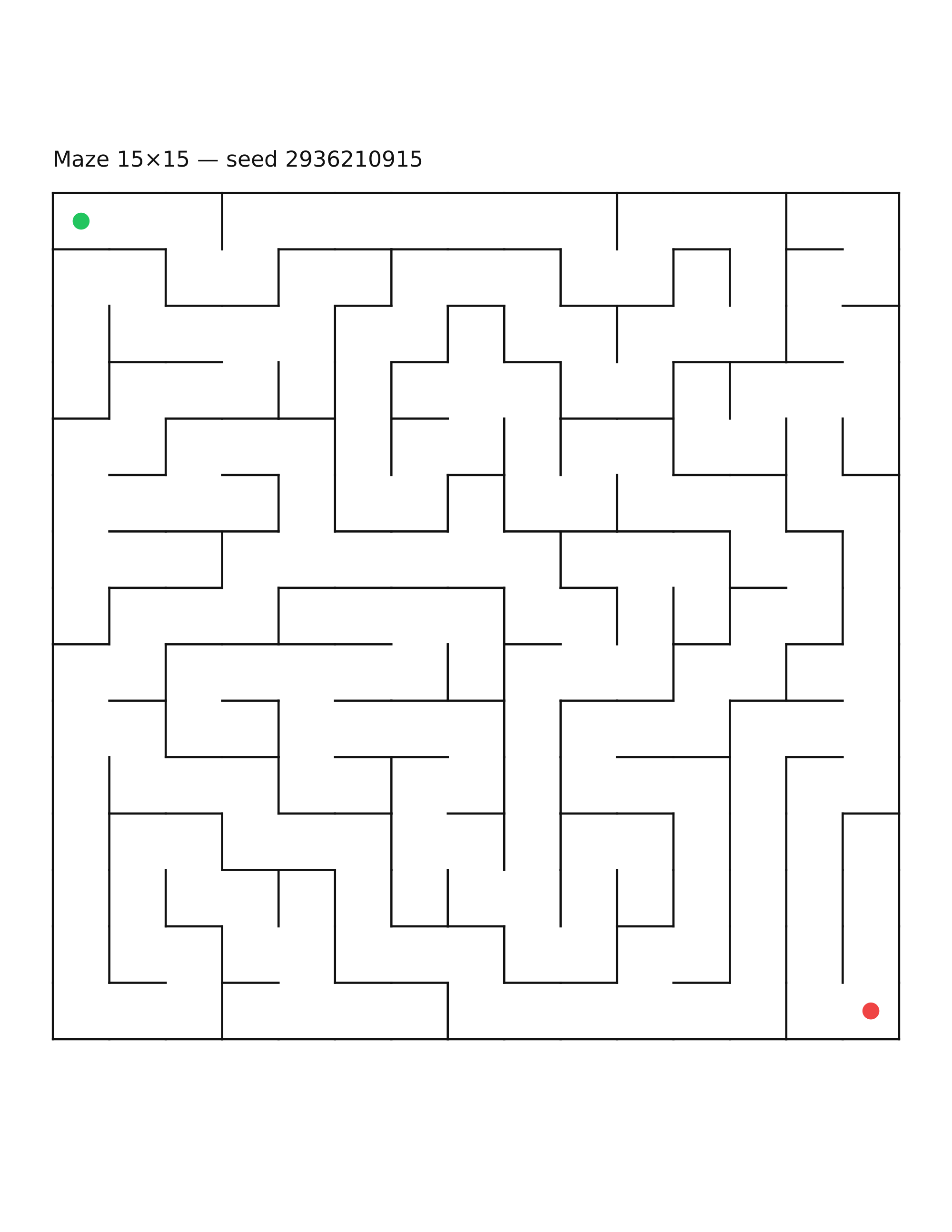Maze 15×15 #25