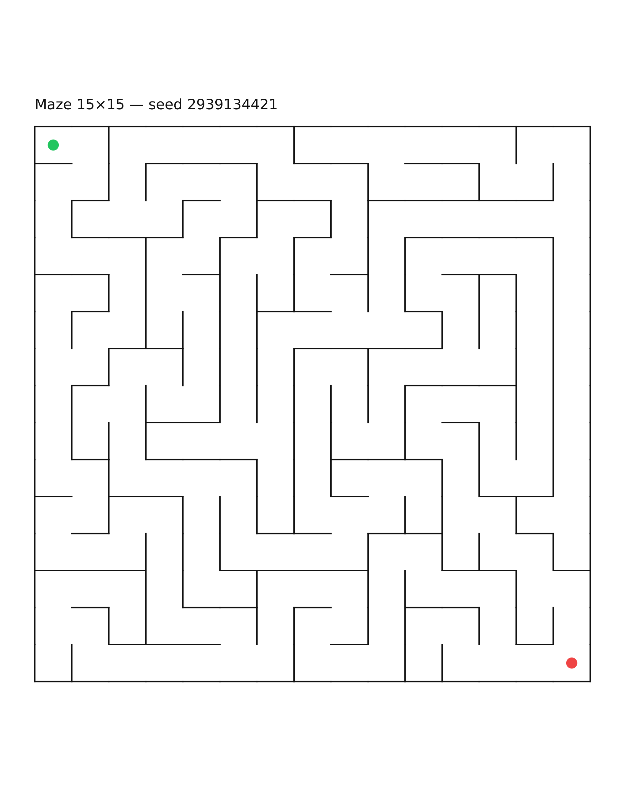 Maze 15×15 #22