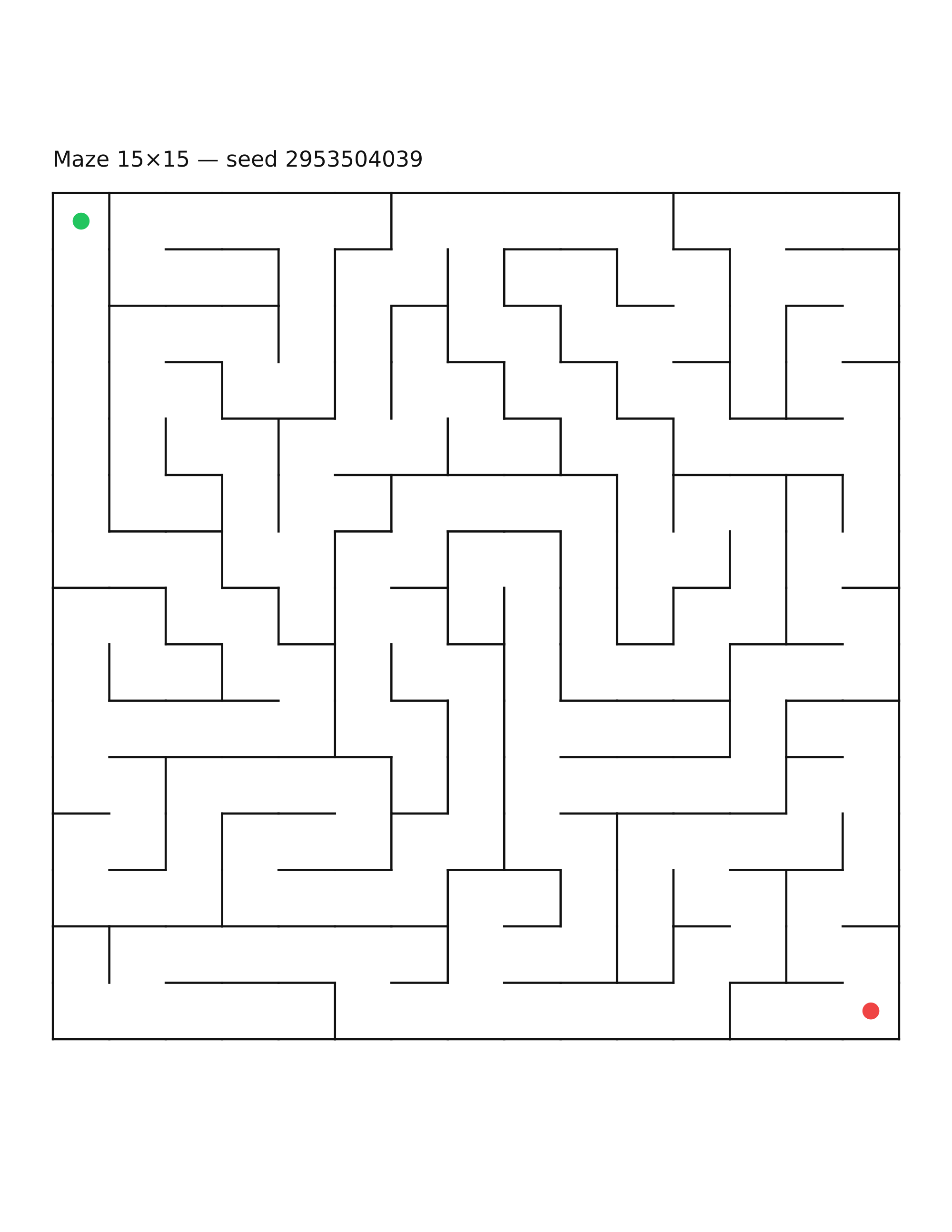 Maze 15×15 #9