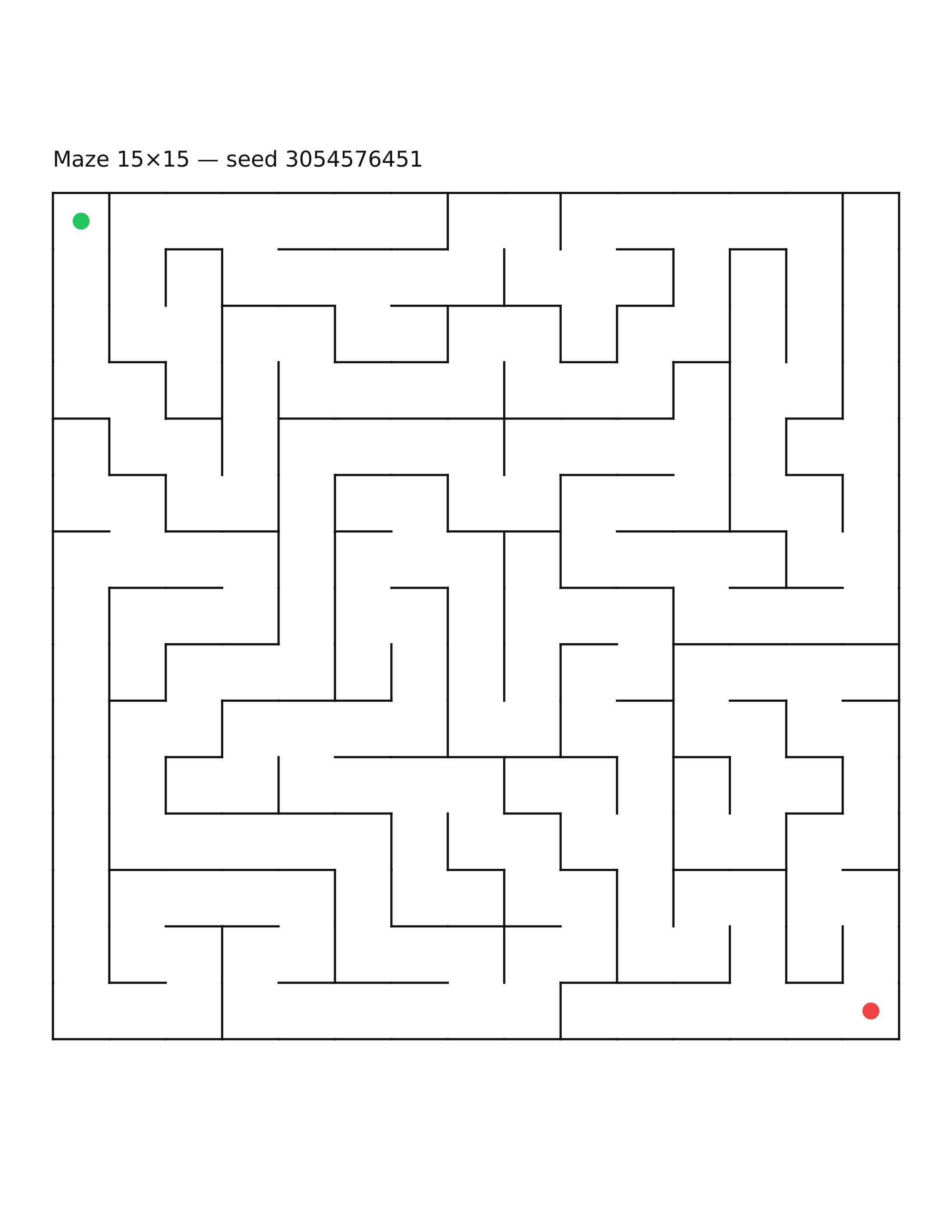 Maze 15×15 #10