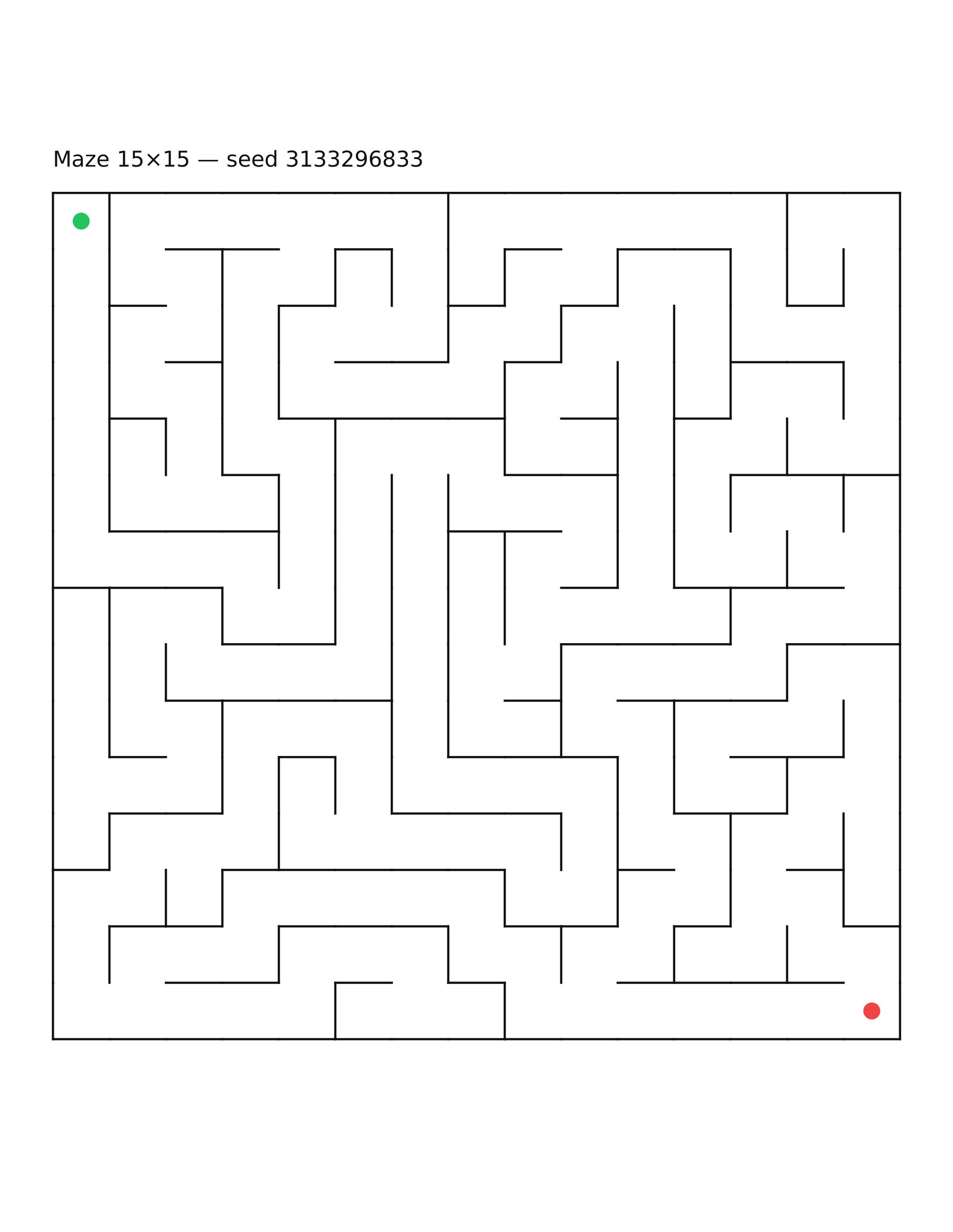 Maze 15×15 #19