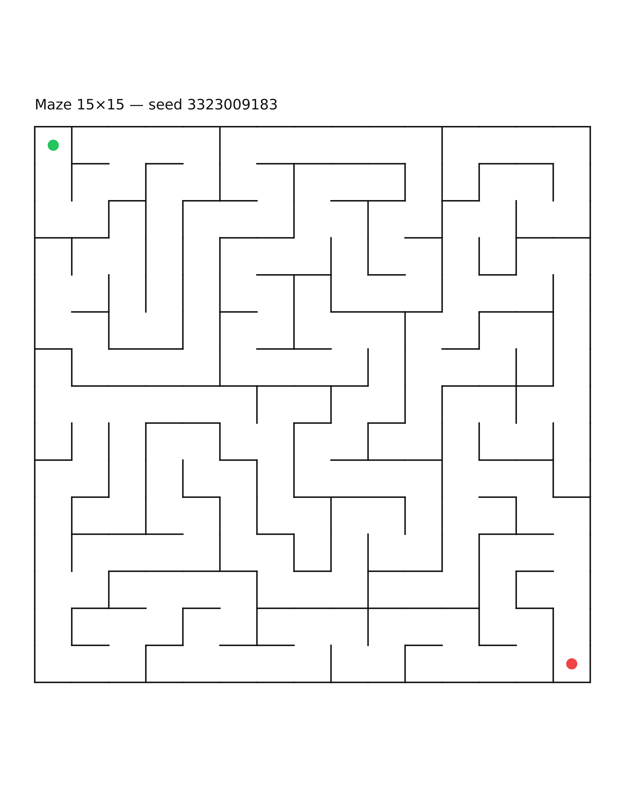 Maze 15×15 #21