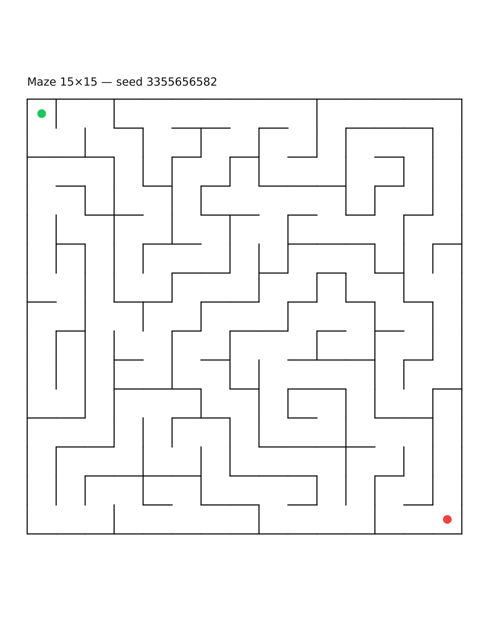 Maze 15×15 #19
