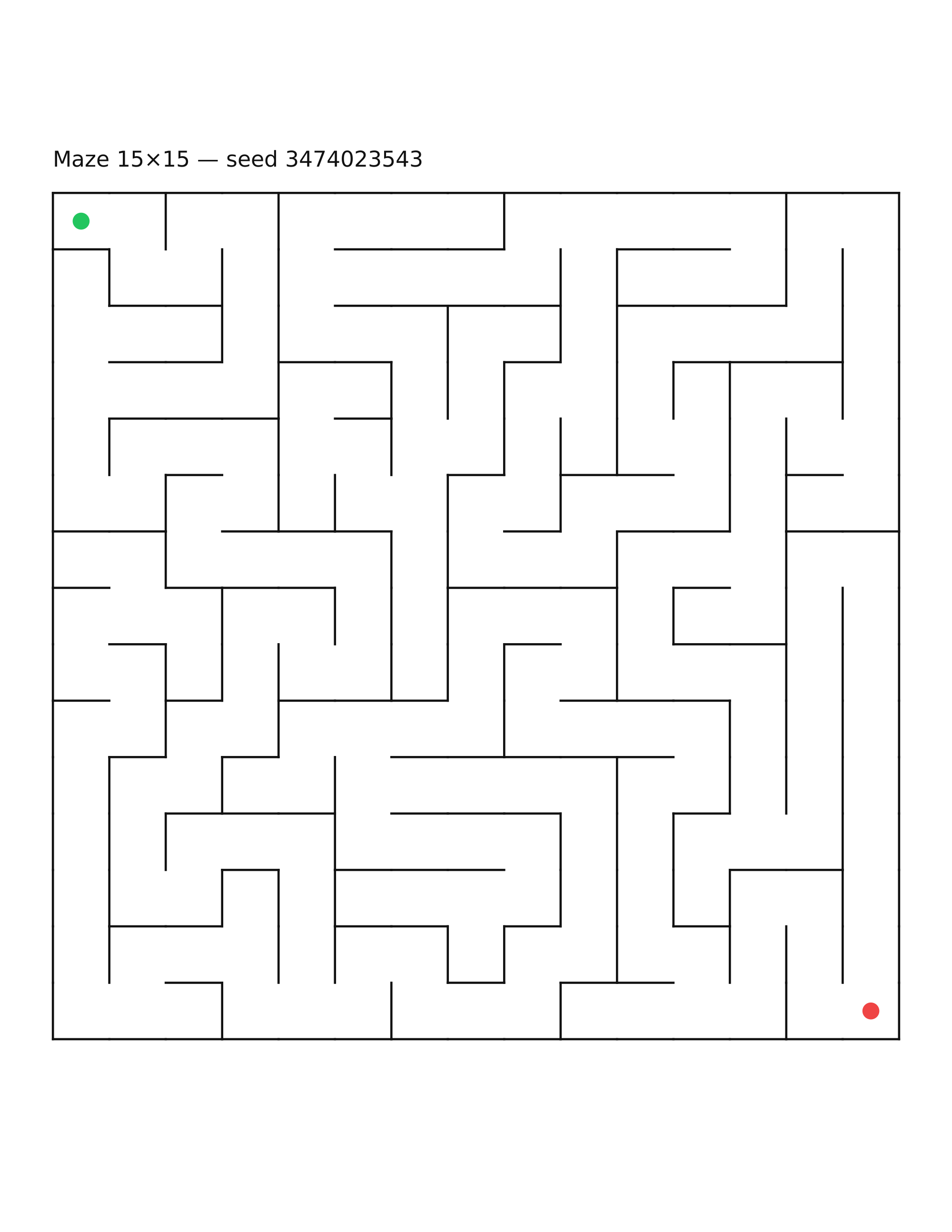 Maze 15×15 #18