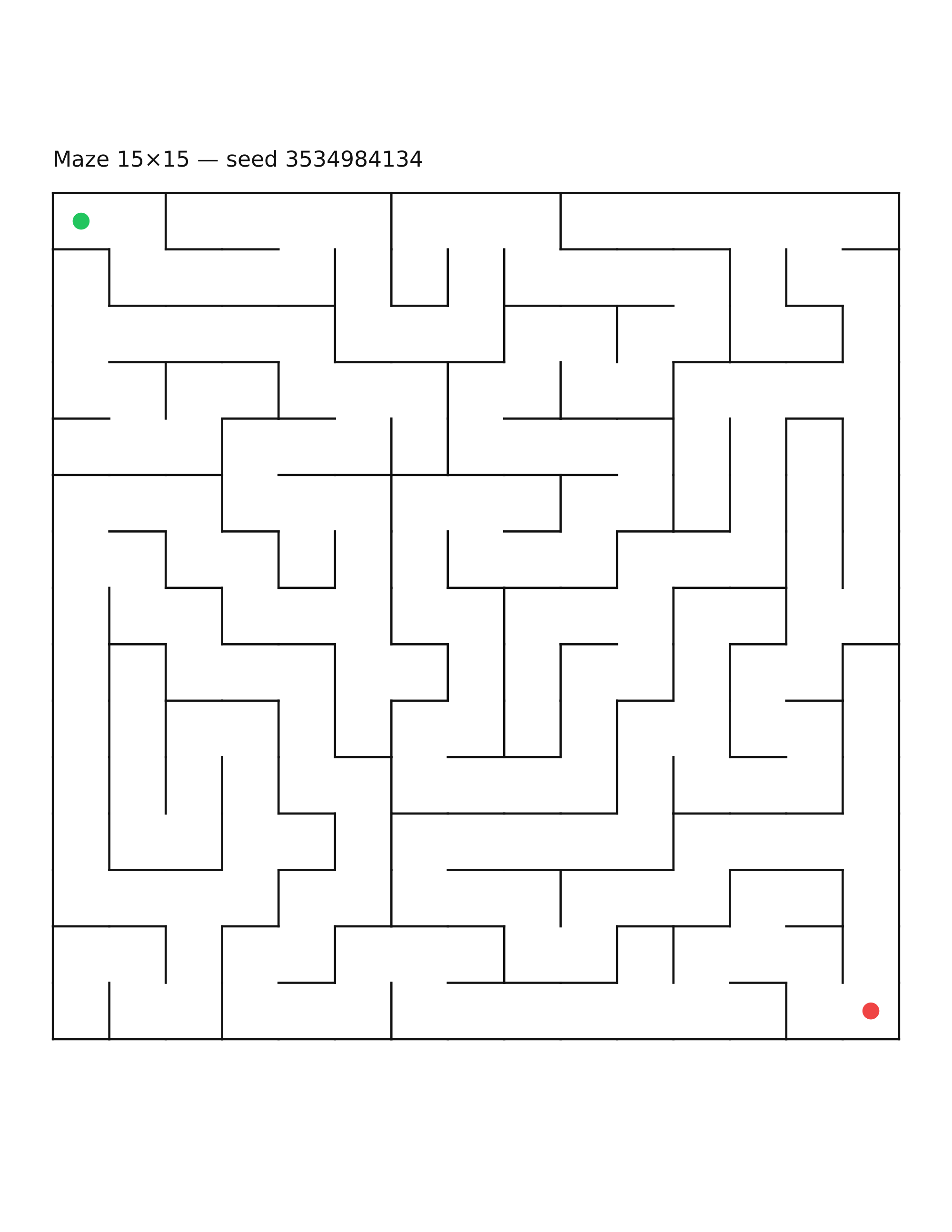 Maze 15×15 #23