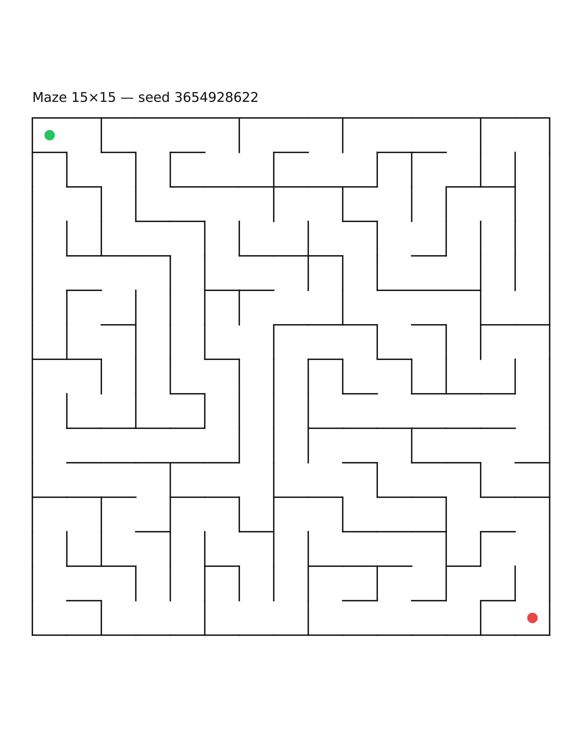 Maze 15×15 #20