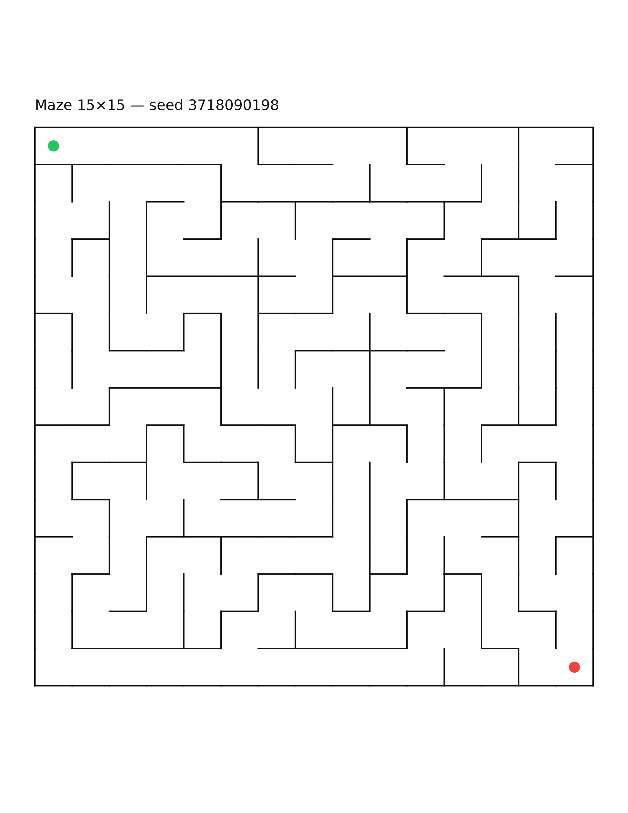 Maze 15×15 #22