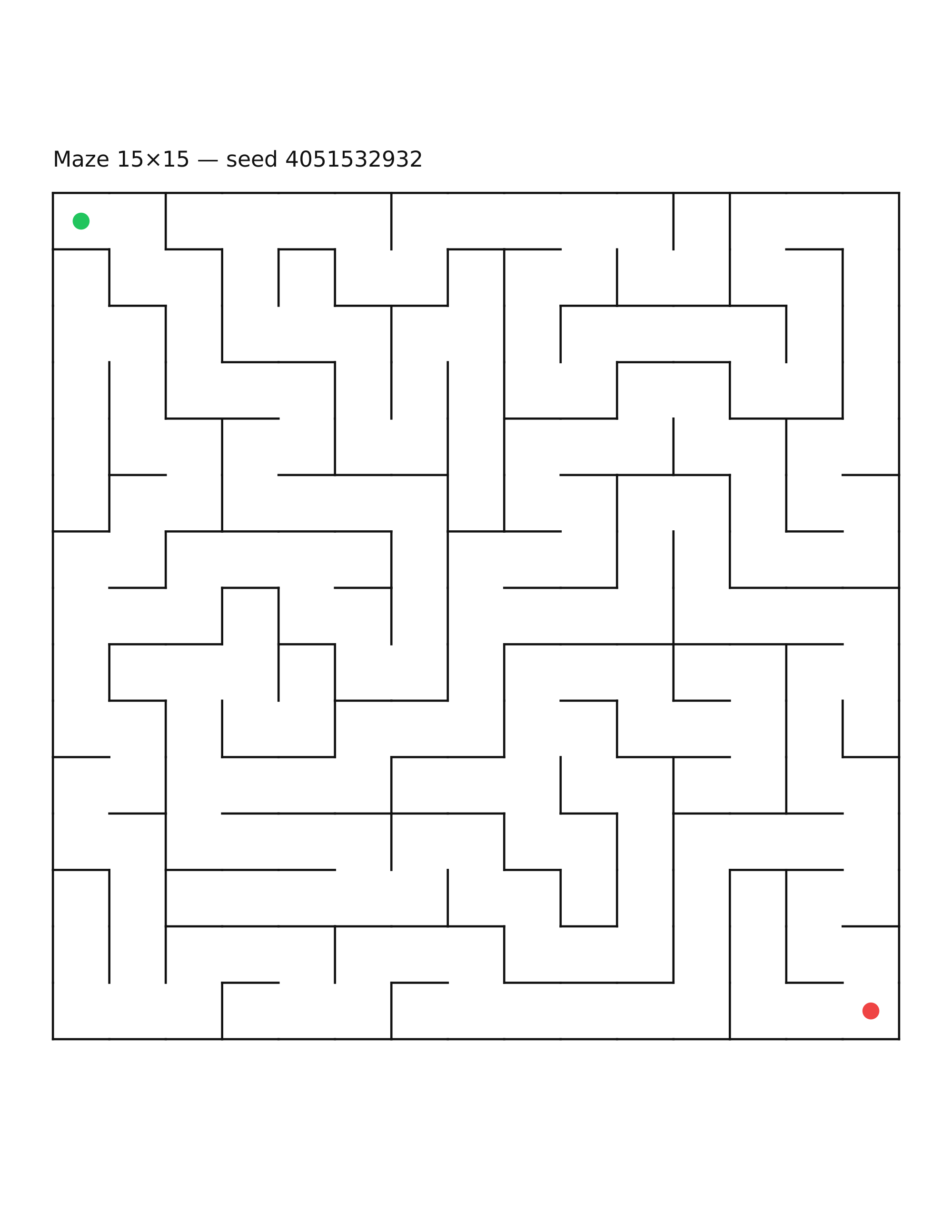 Maze 15×15 #27
