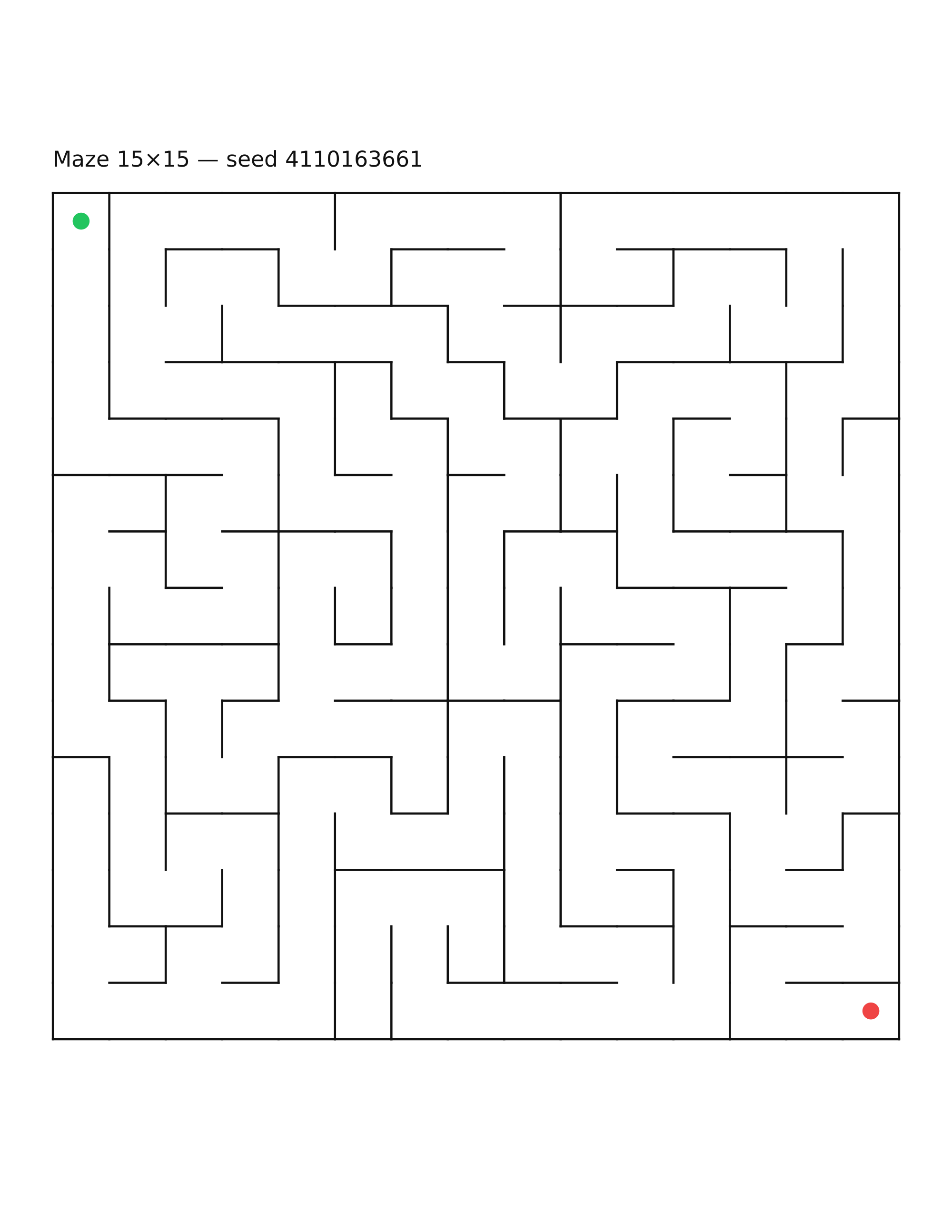 Maze 15×15 #19