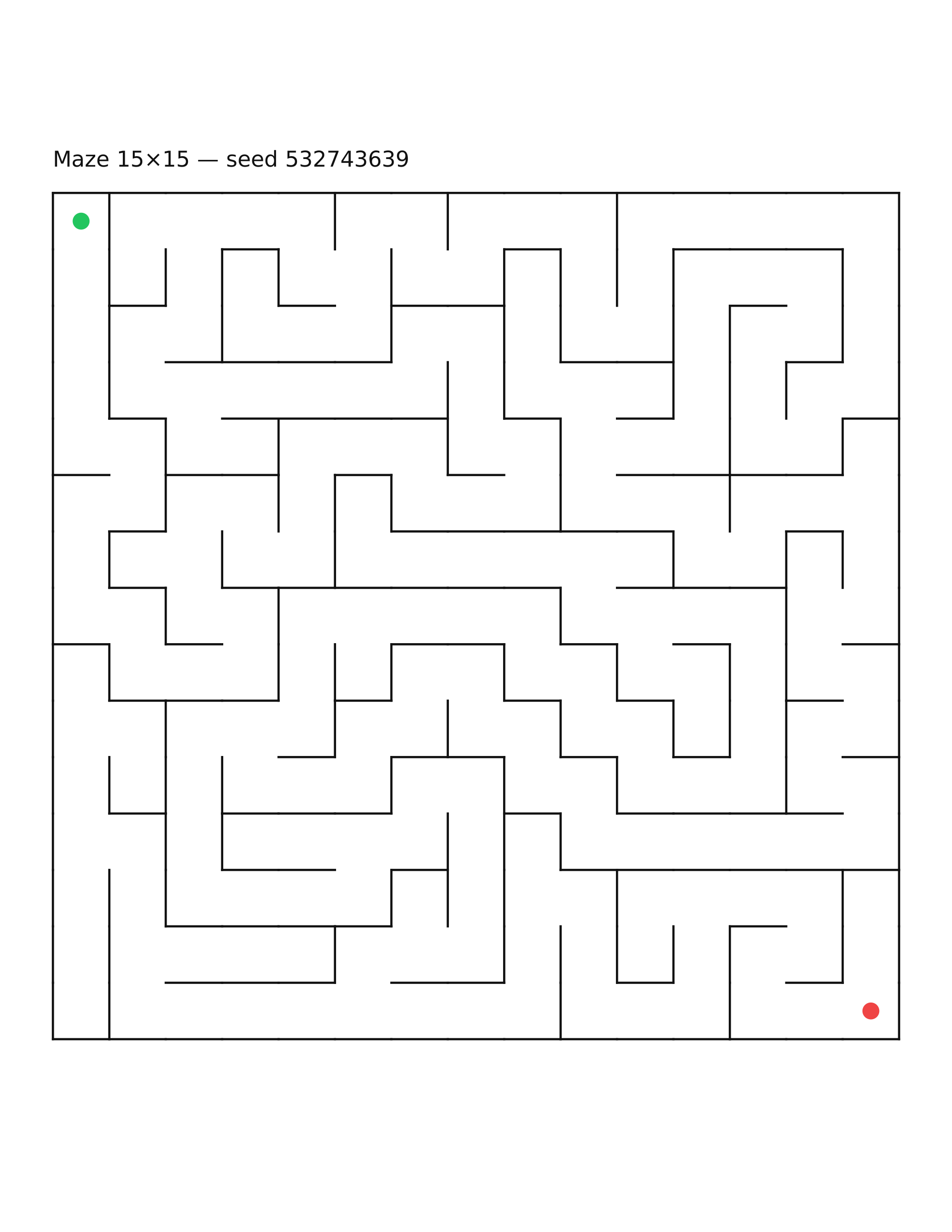 Maze 15×15 #23