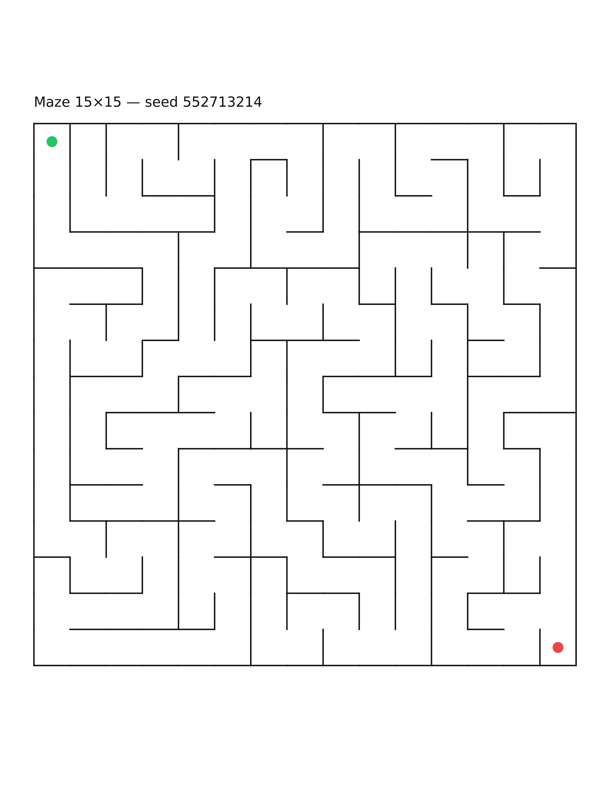 Maze 15×15 #15