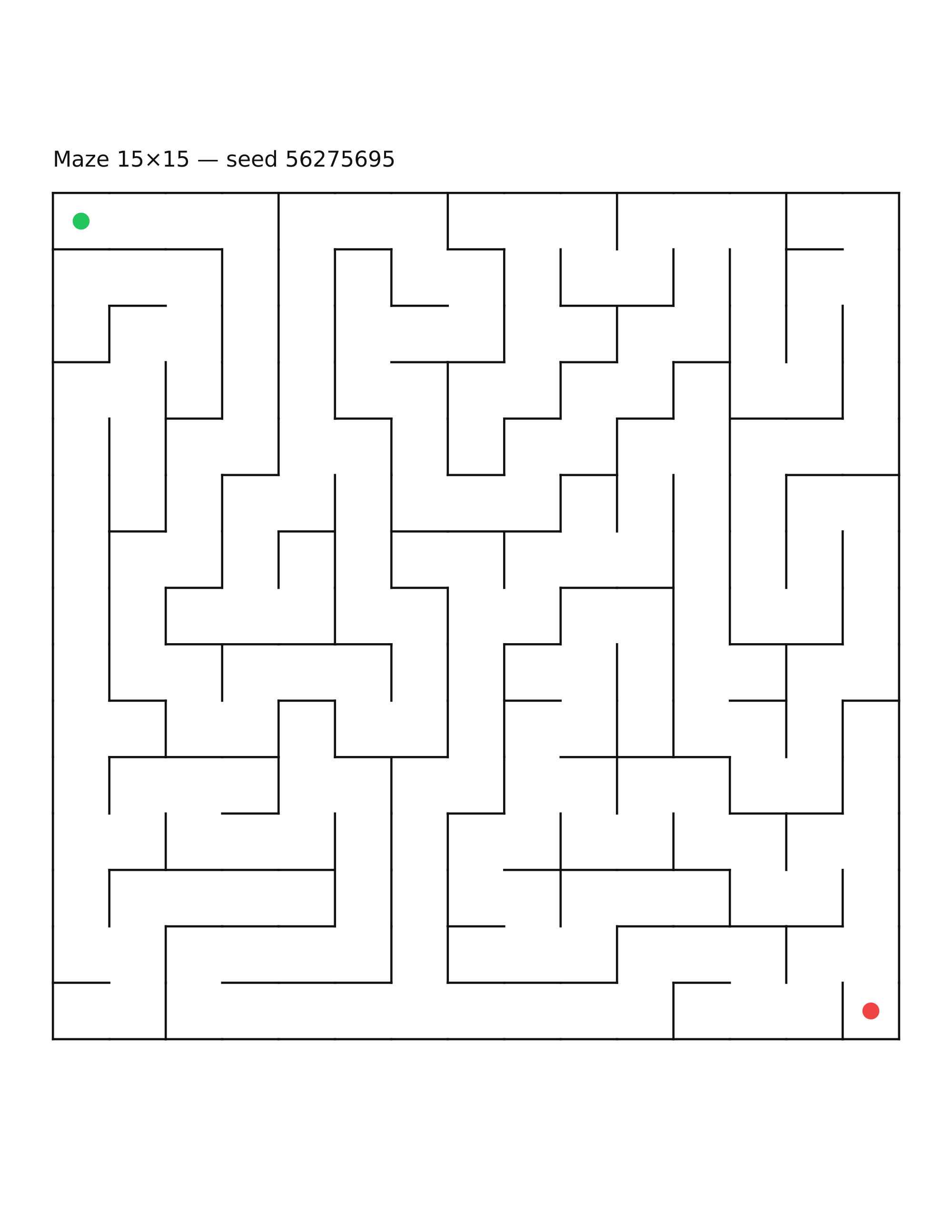 Maze 15×15 #9