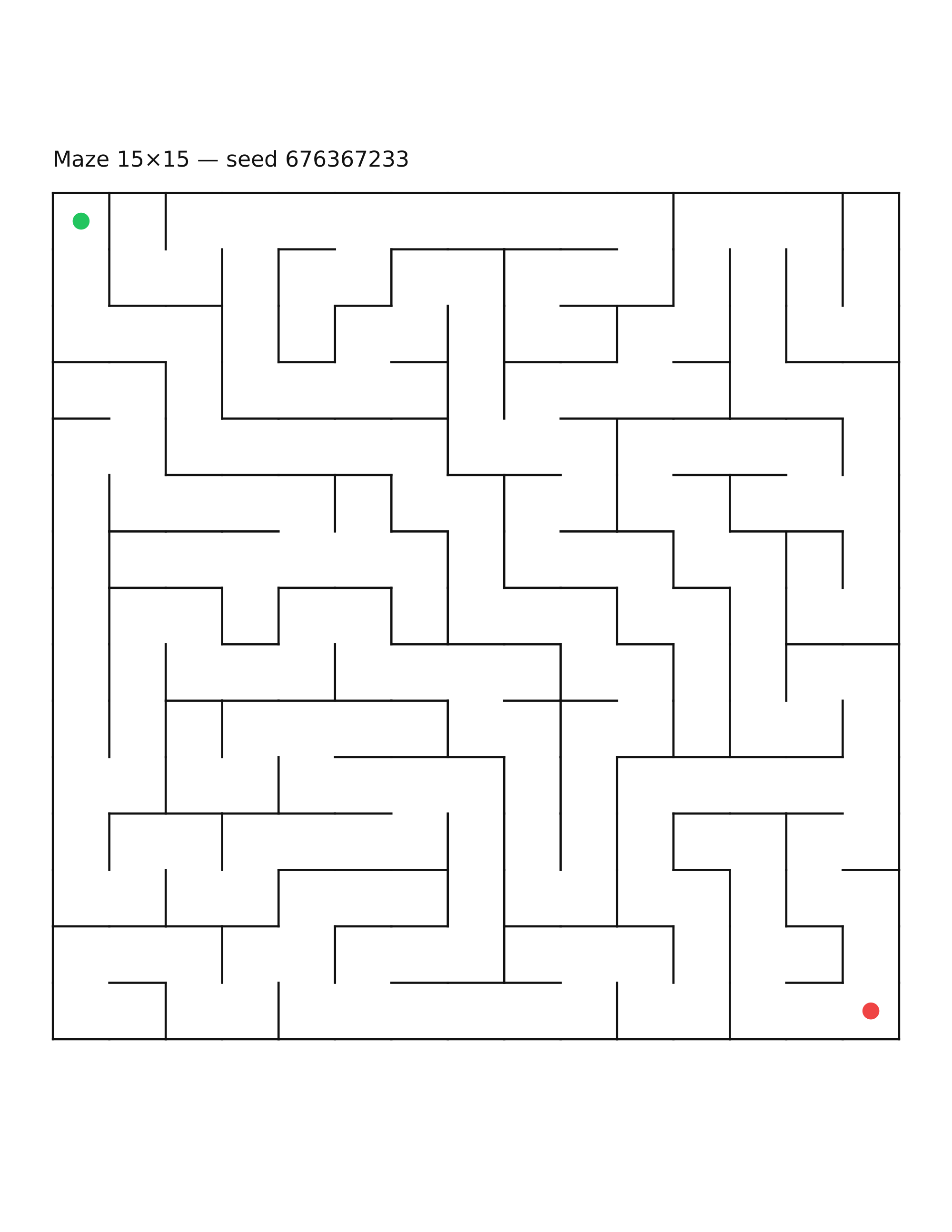 Maze 15×15 #7