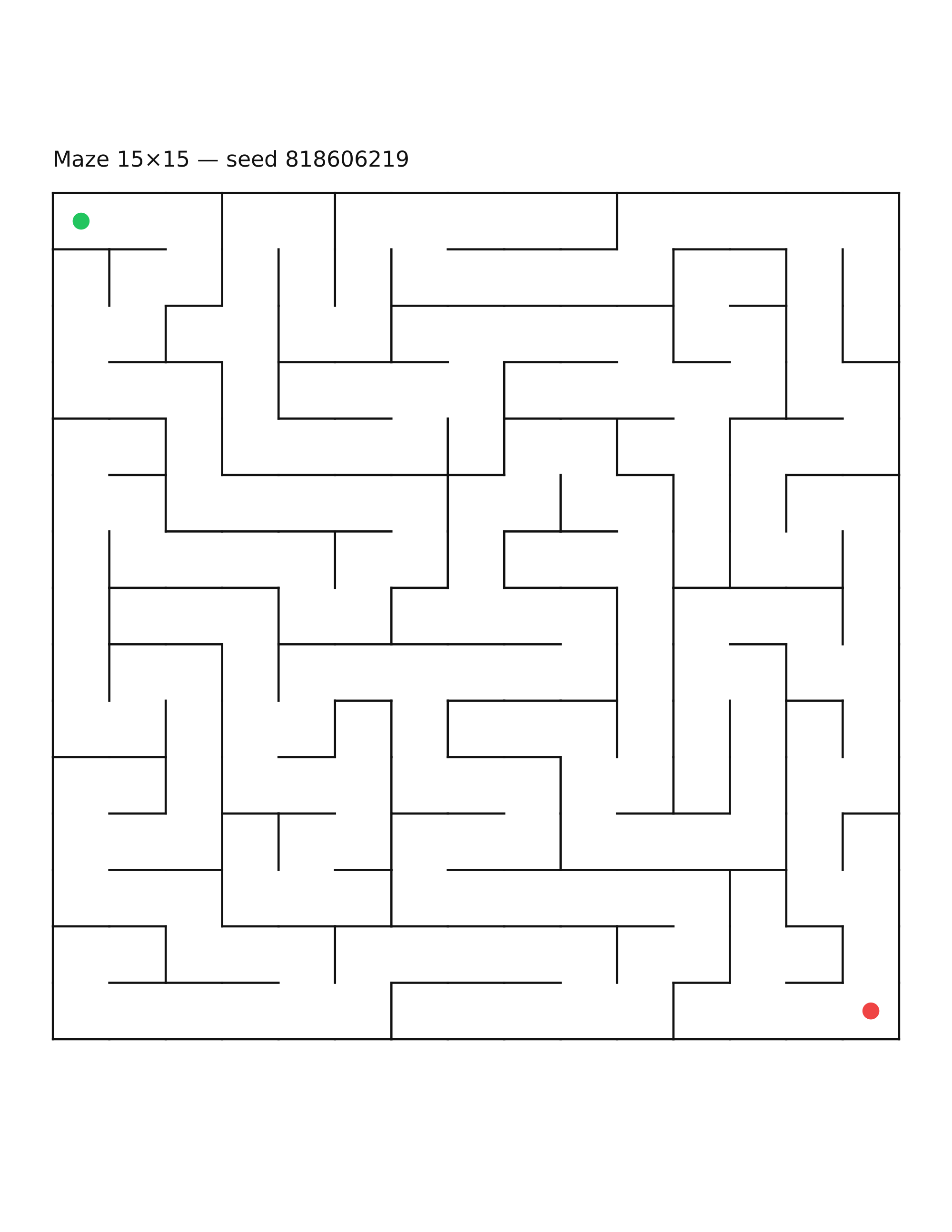 Maze 15×15 #11