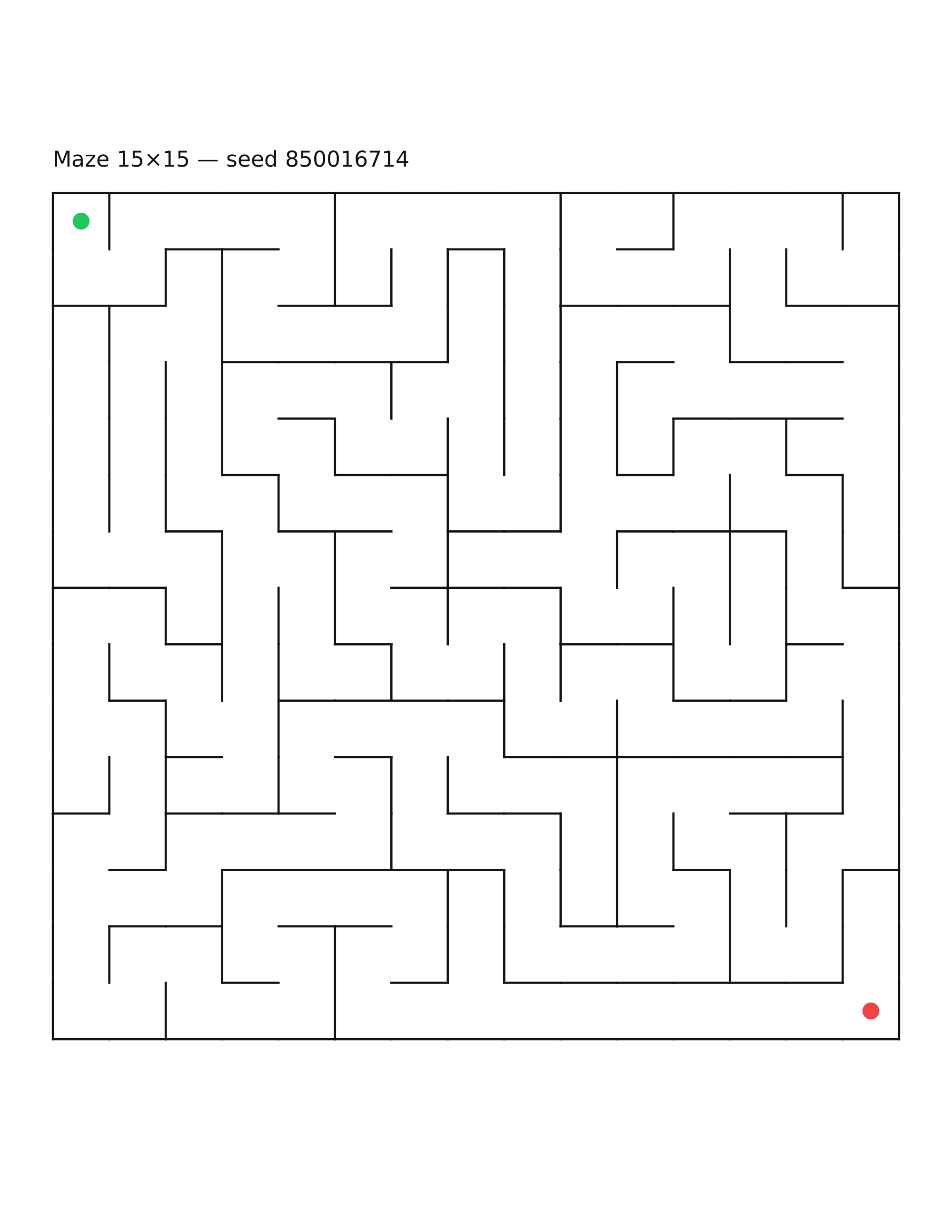 Maze 15×15 #11