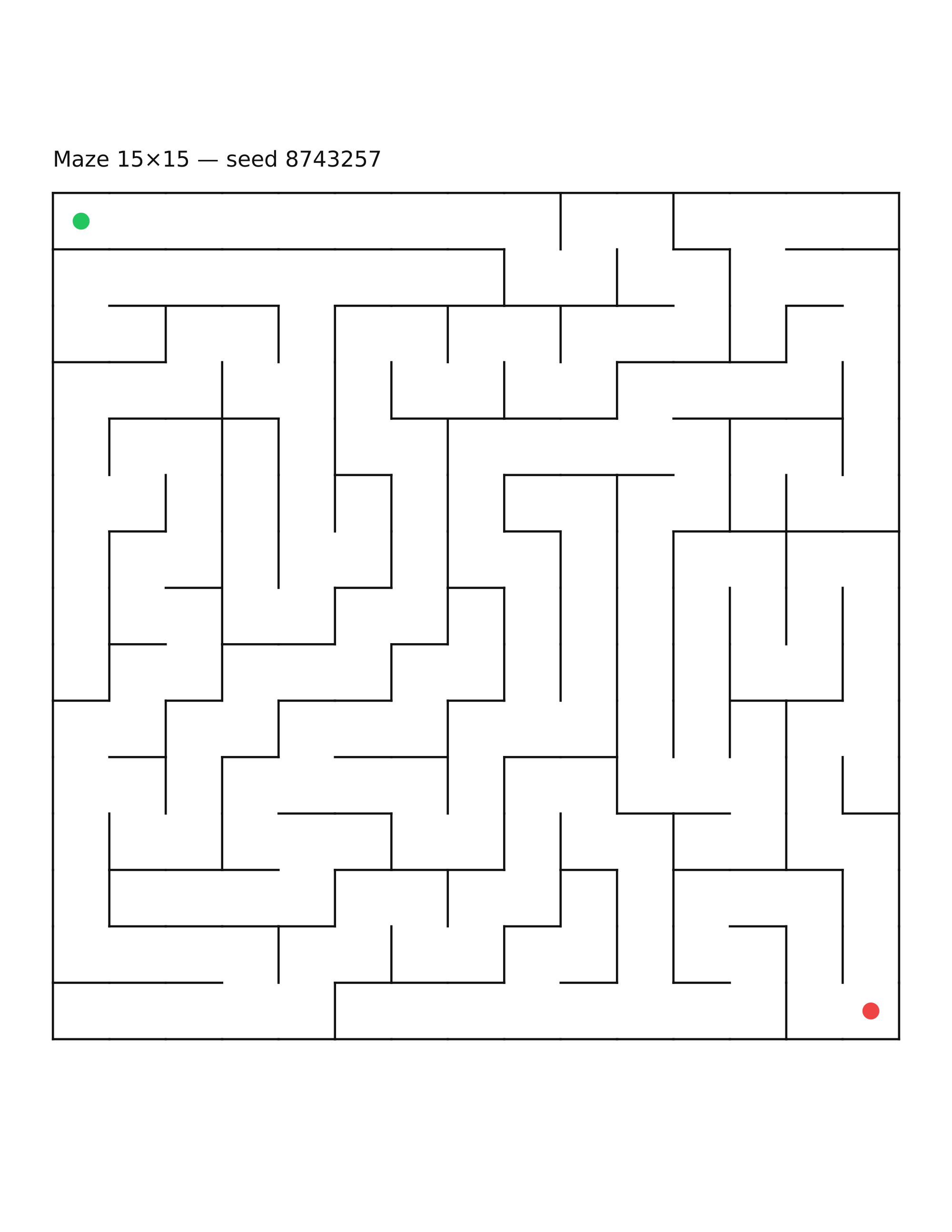 Maze 15×15 #22