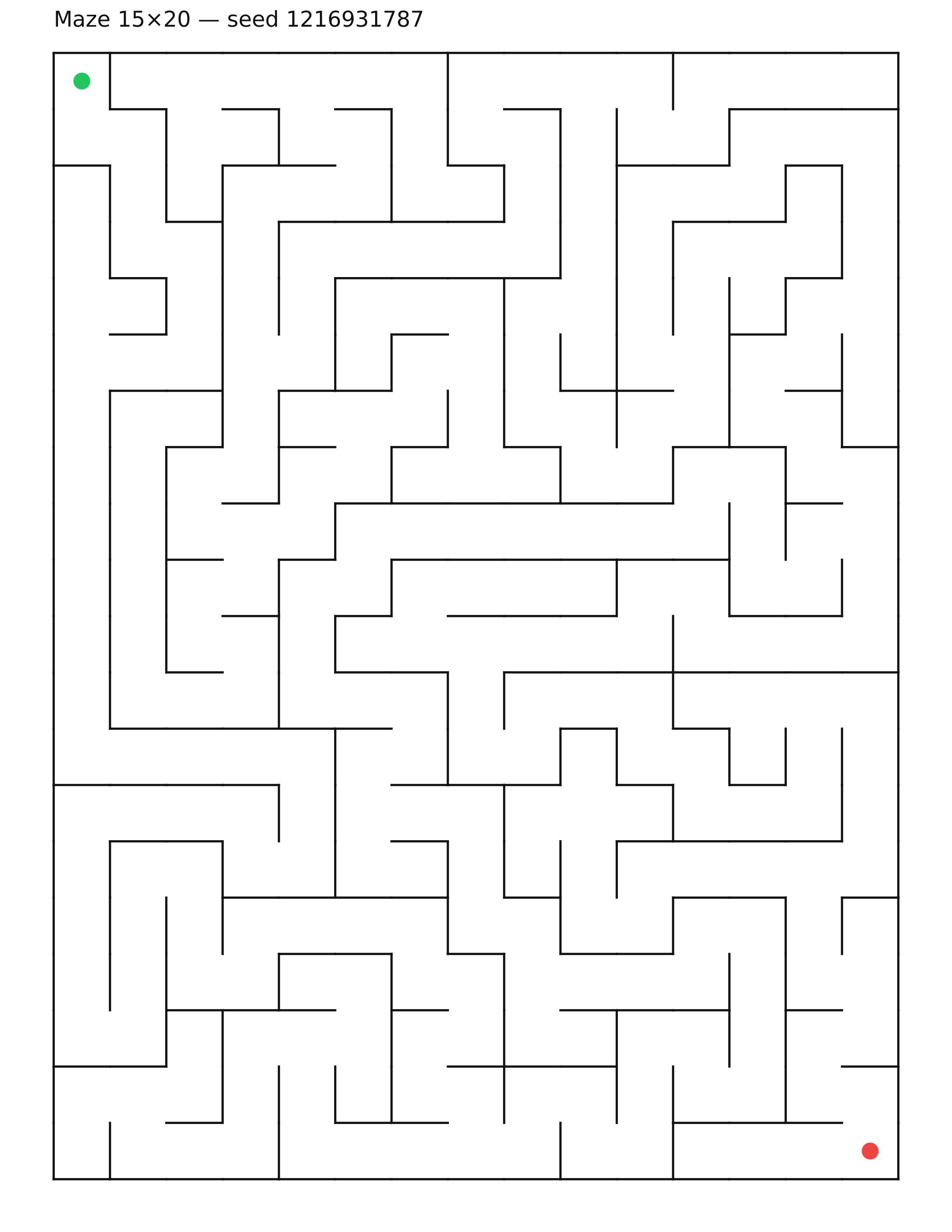 Maze 15×20 #7