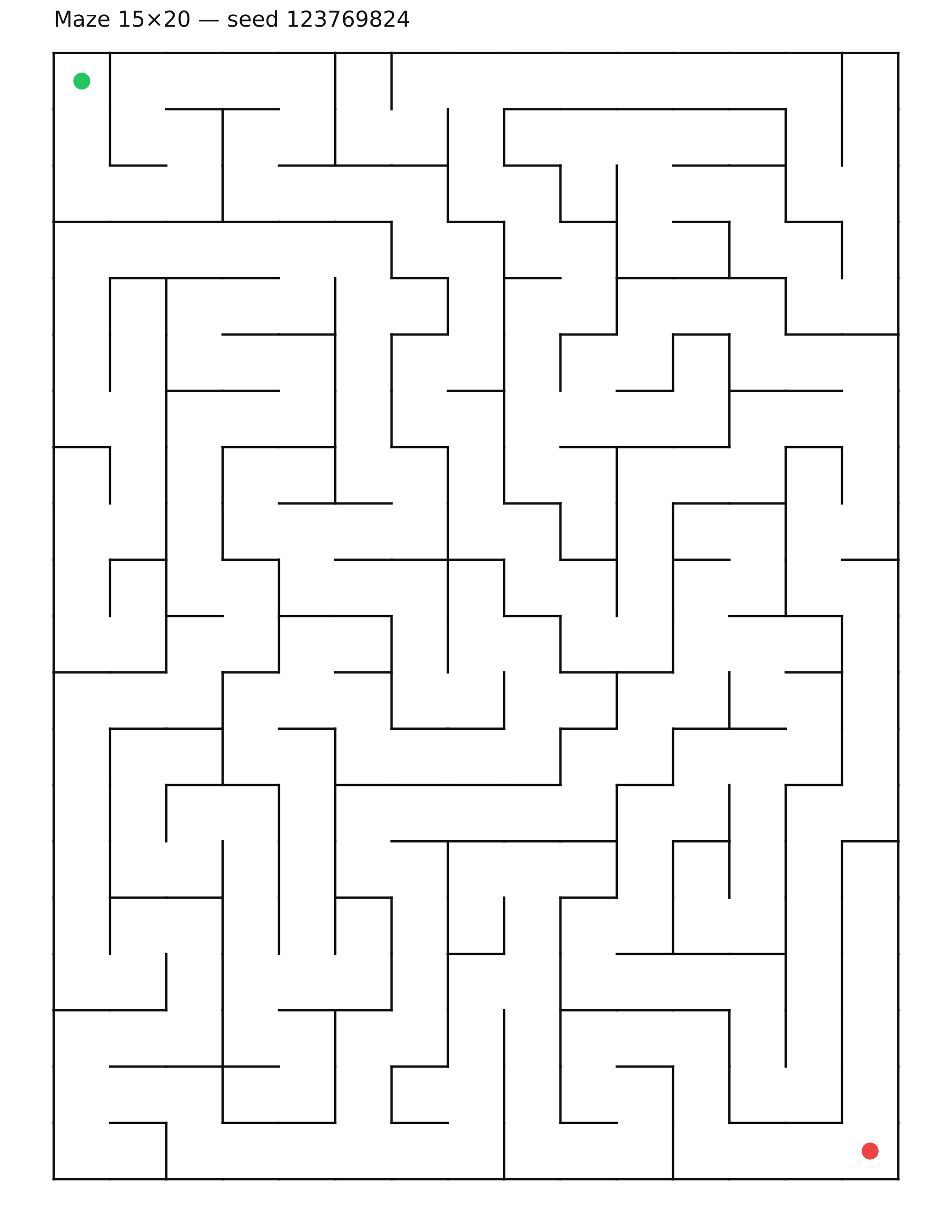 Maze 15×20 #7