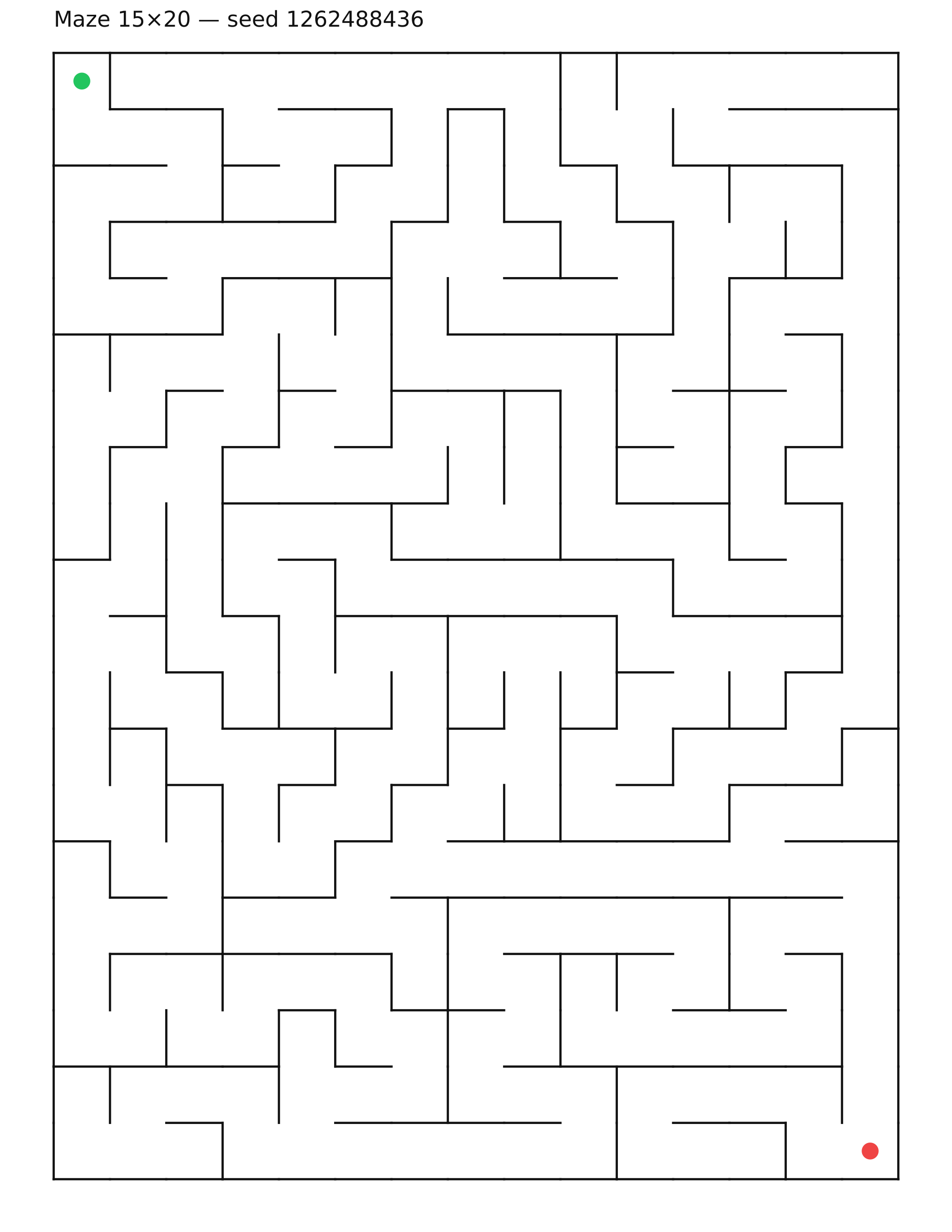 Maze 15×20 #20