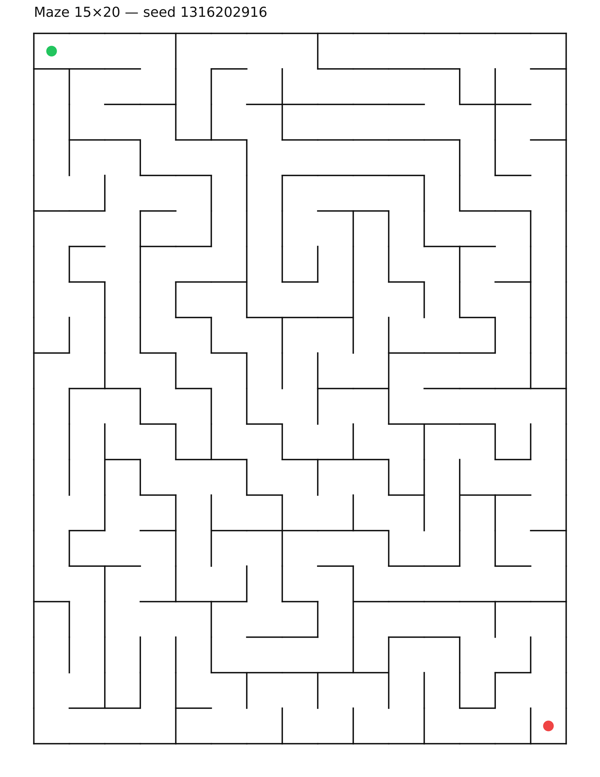 Maze 15×20 #17
