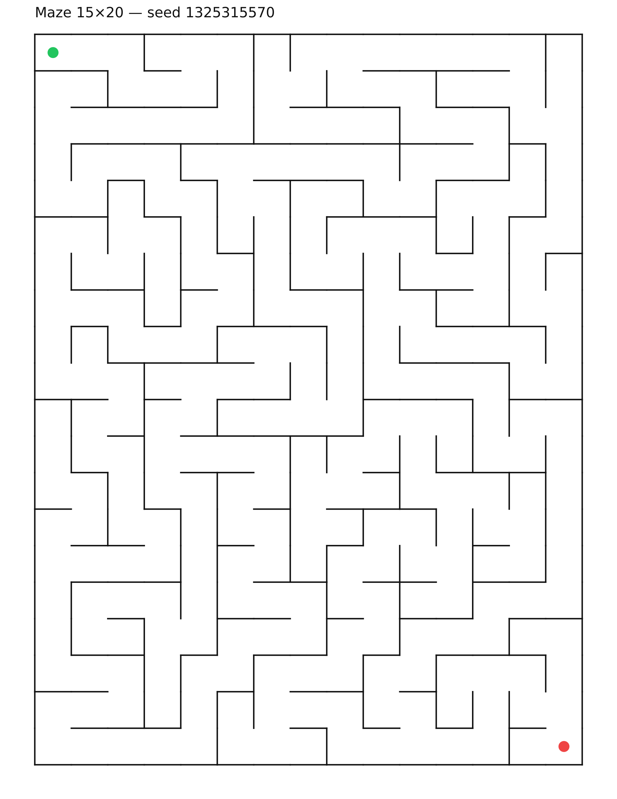 Maze 15×20 #23