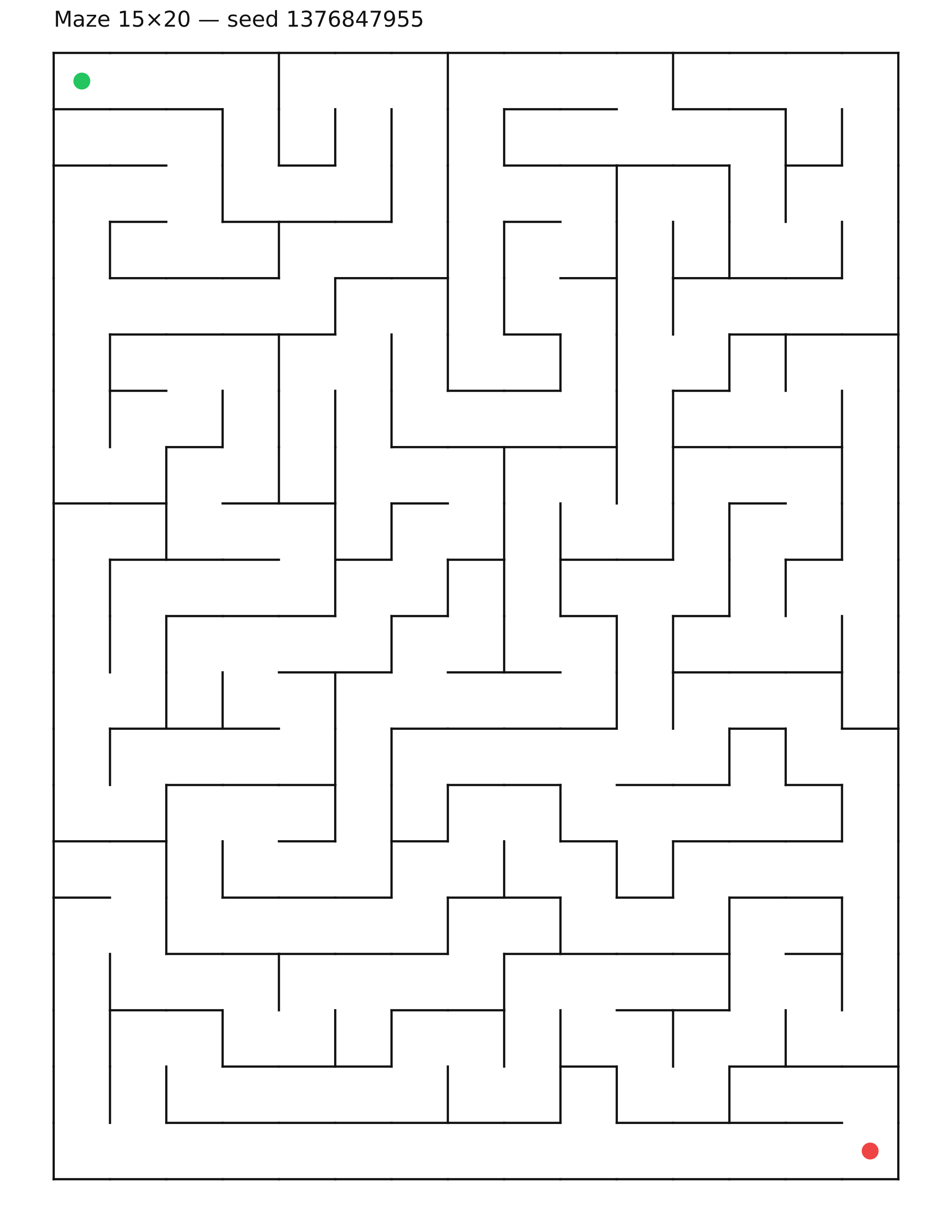 Maze 15×20 #18