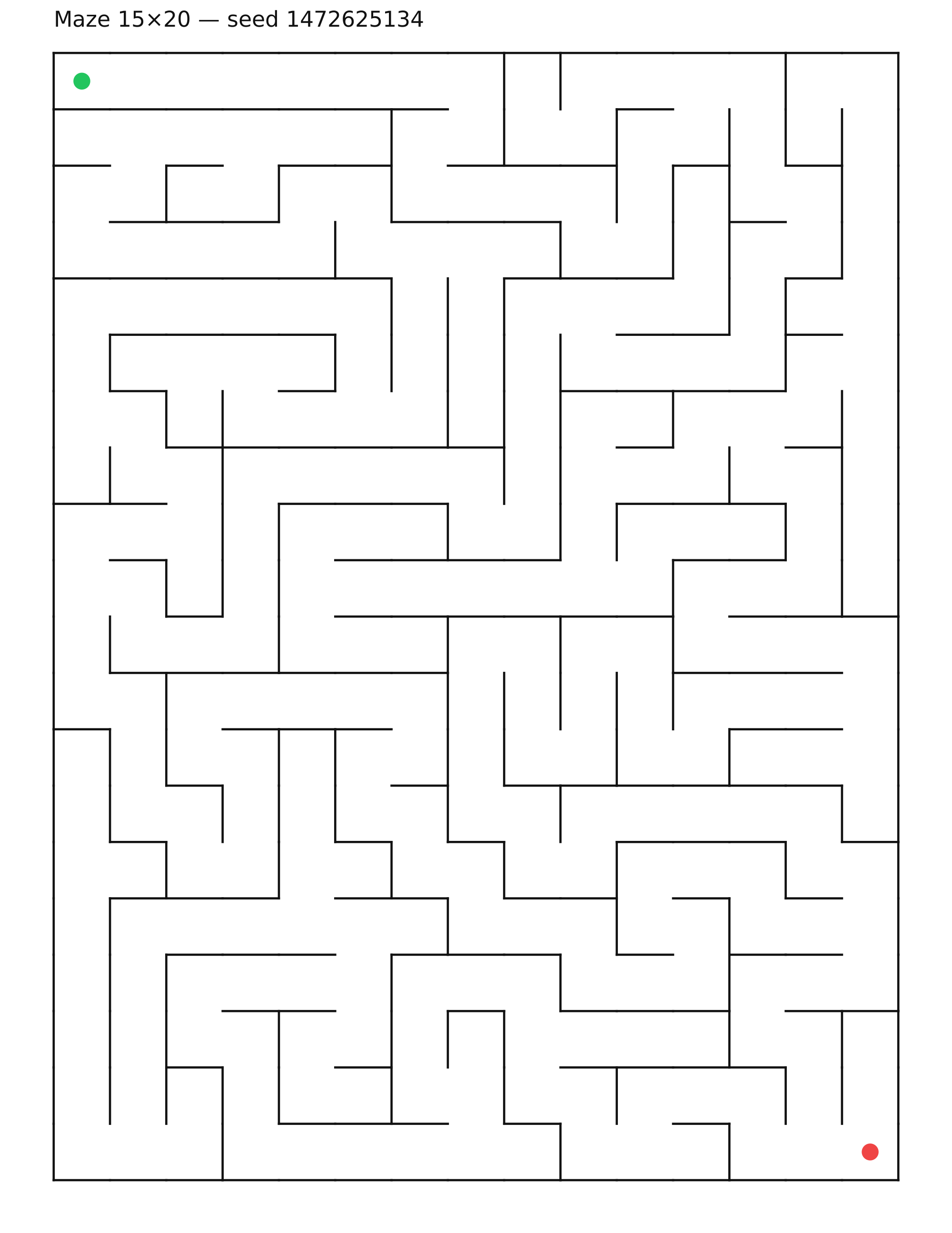 Maze 15×20 #13