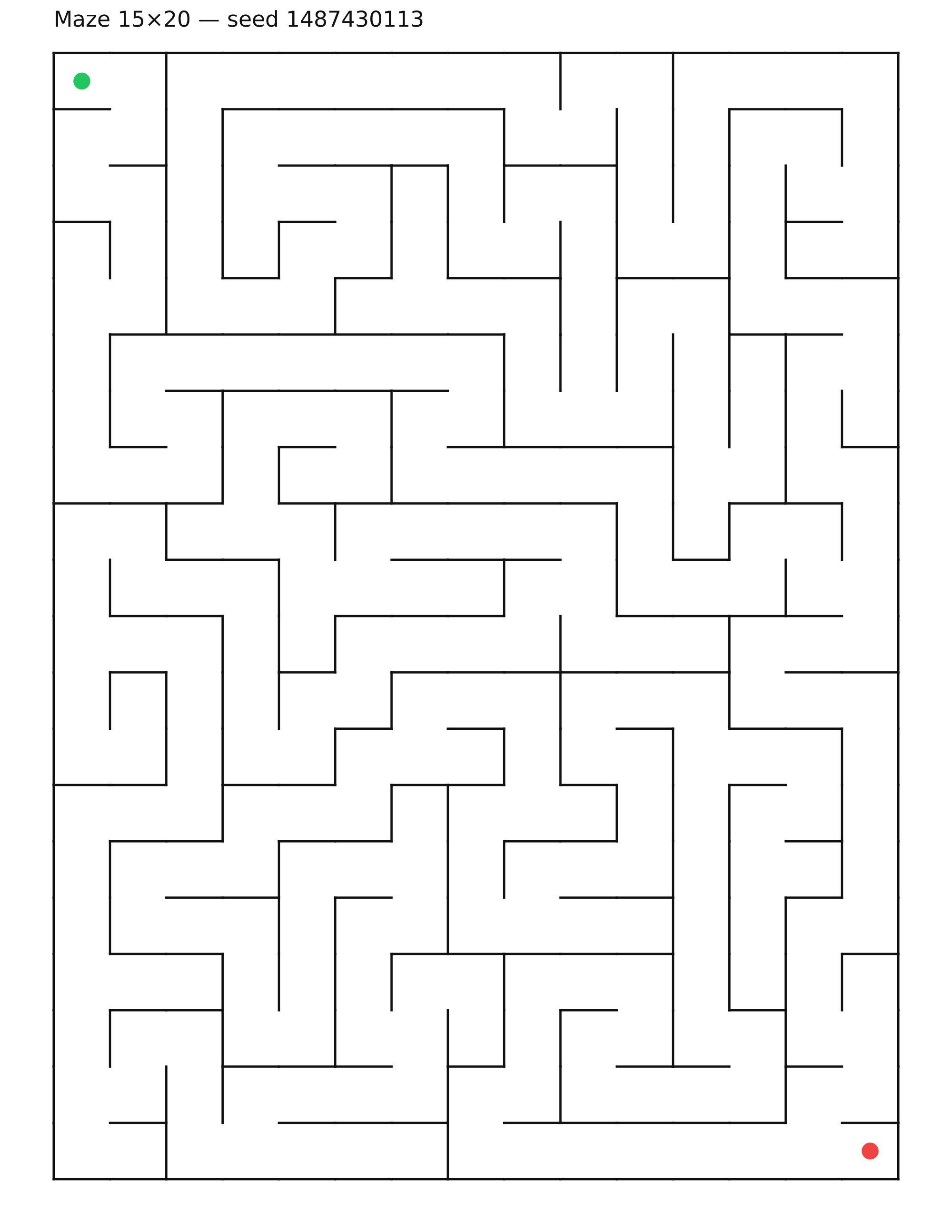 Maze 15×20 #17
