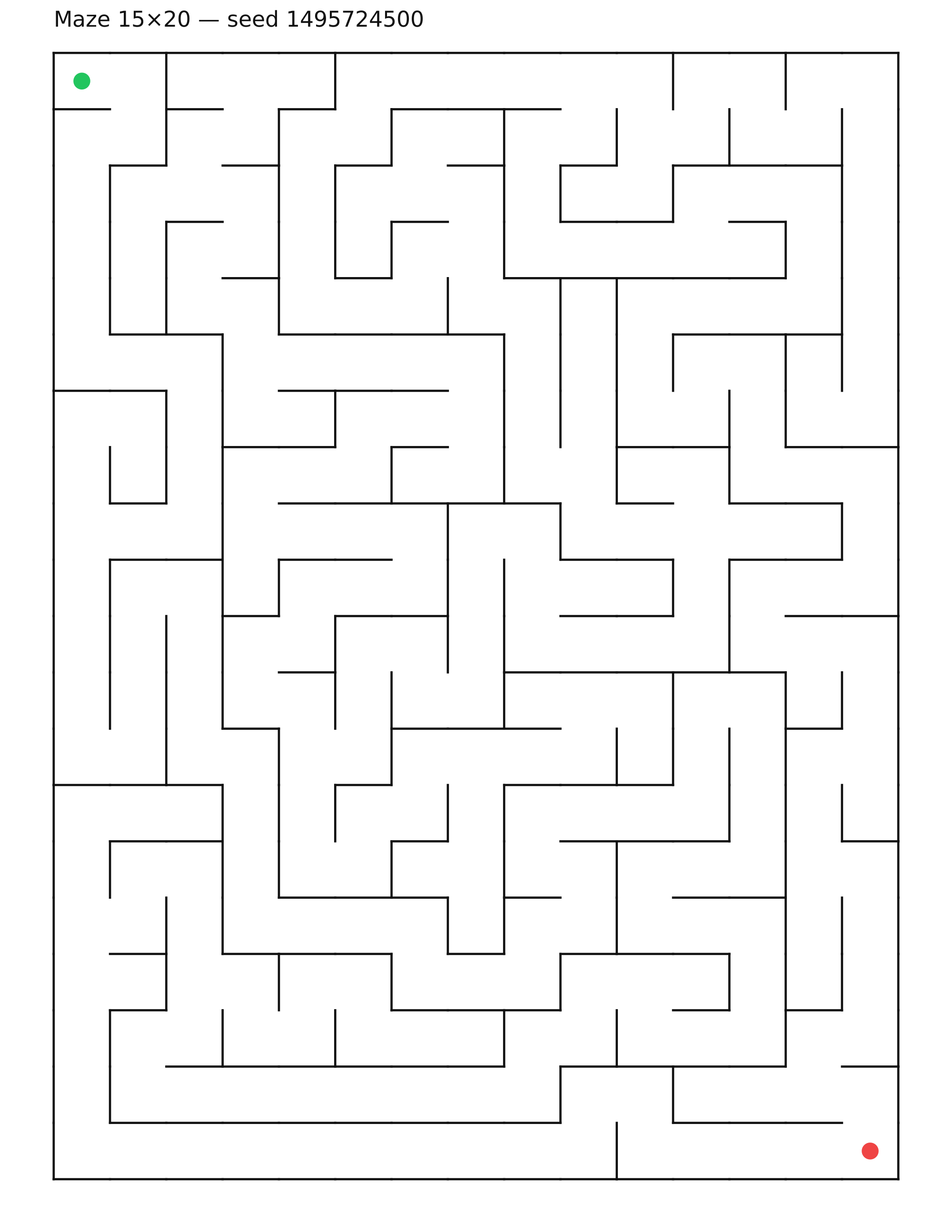 Maze 15×20 #26
