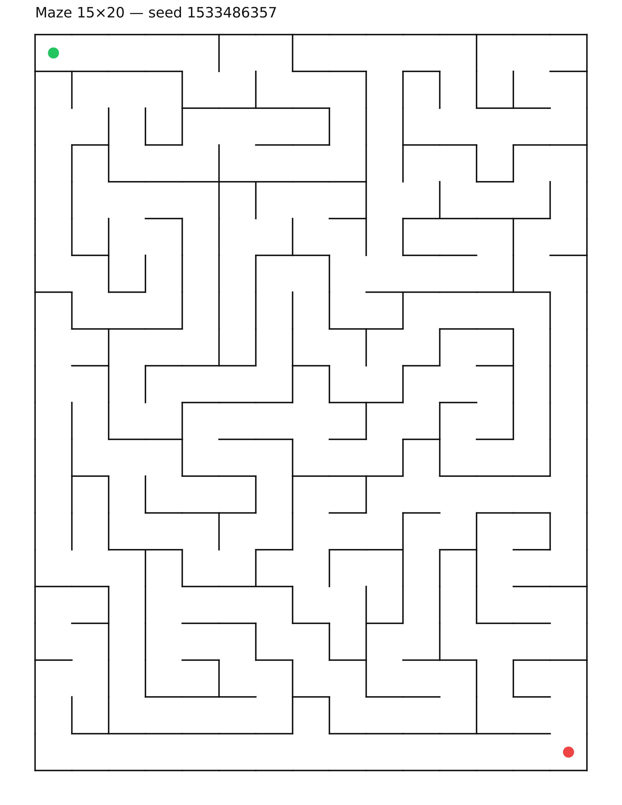 Maze 15×20 #4