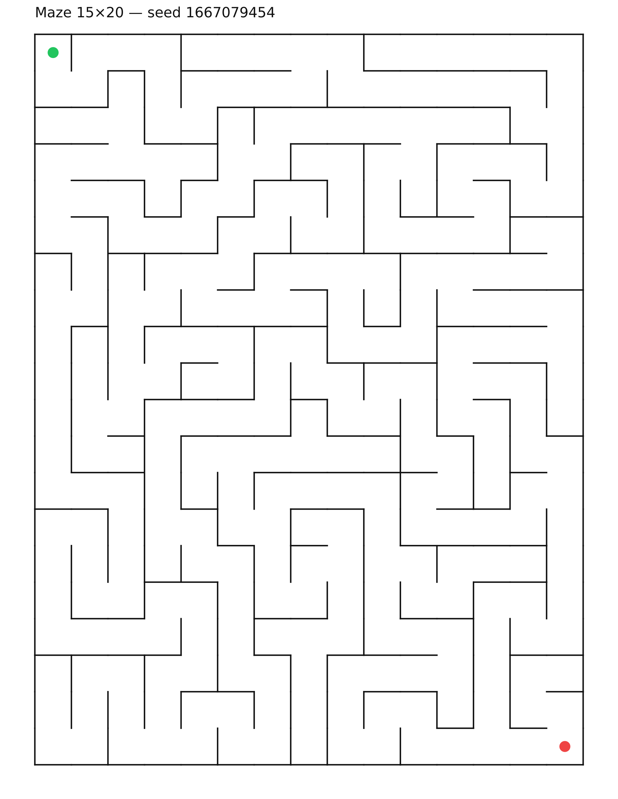Maze 15×20 #14