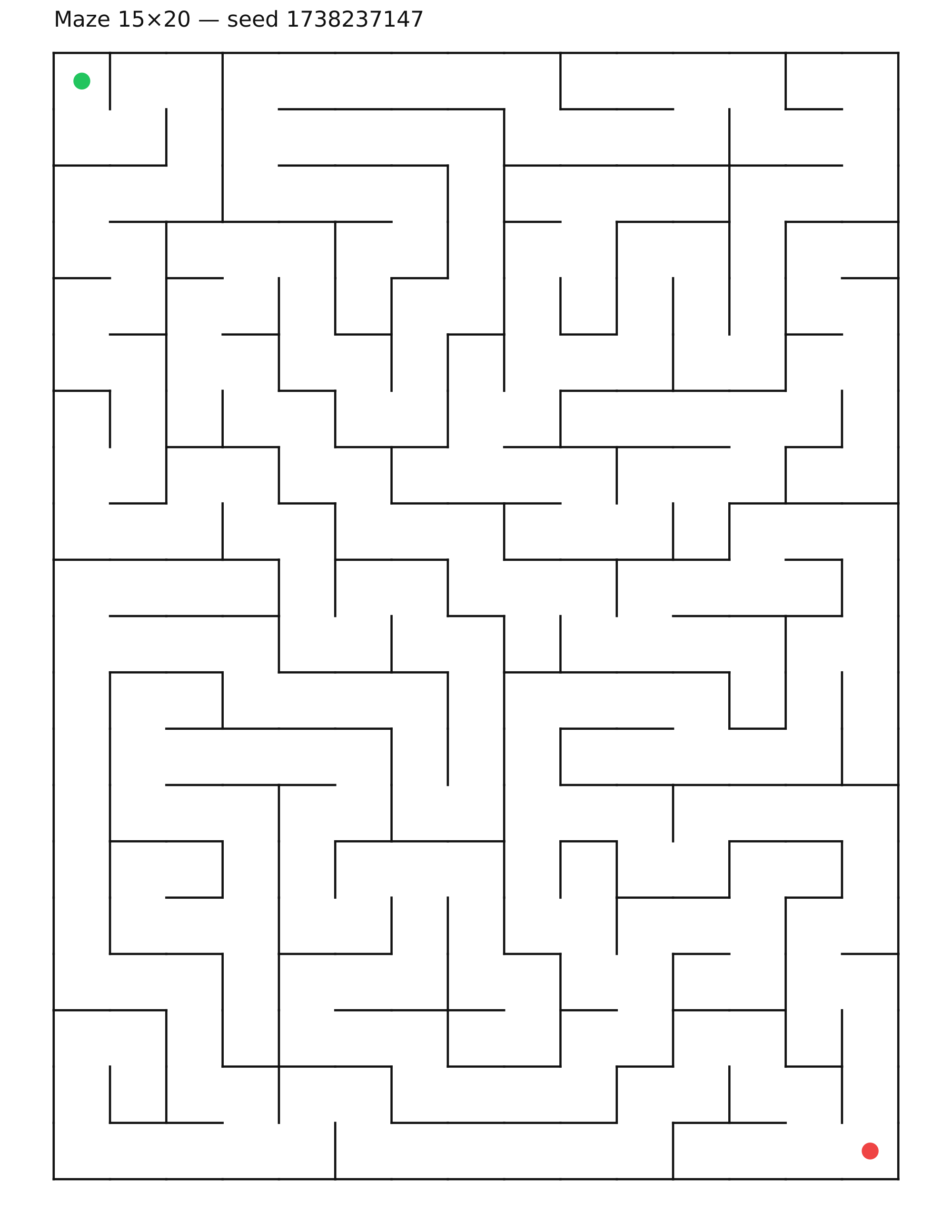 Maze 15×20 #32