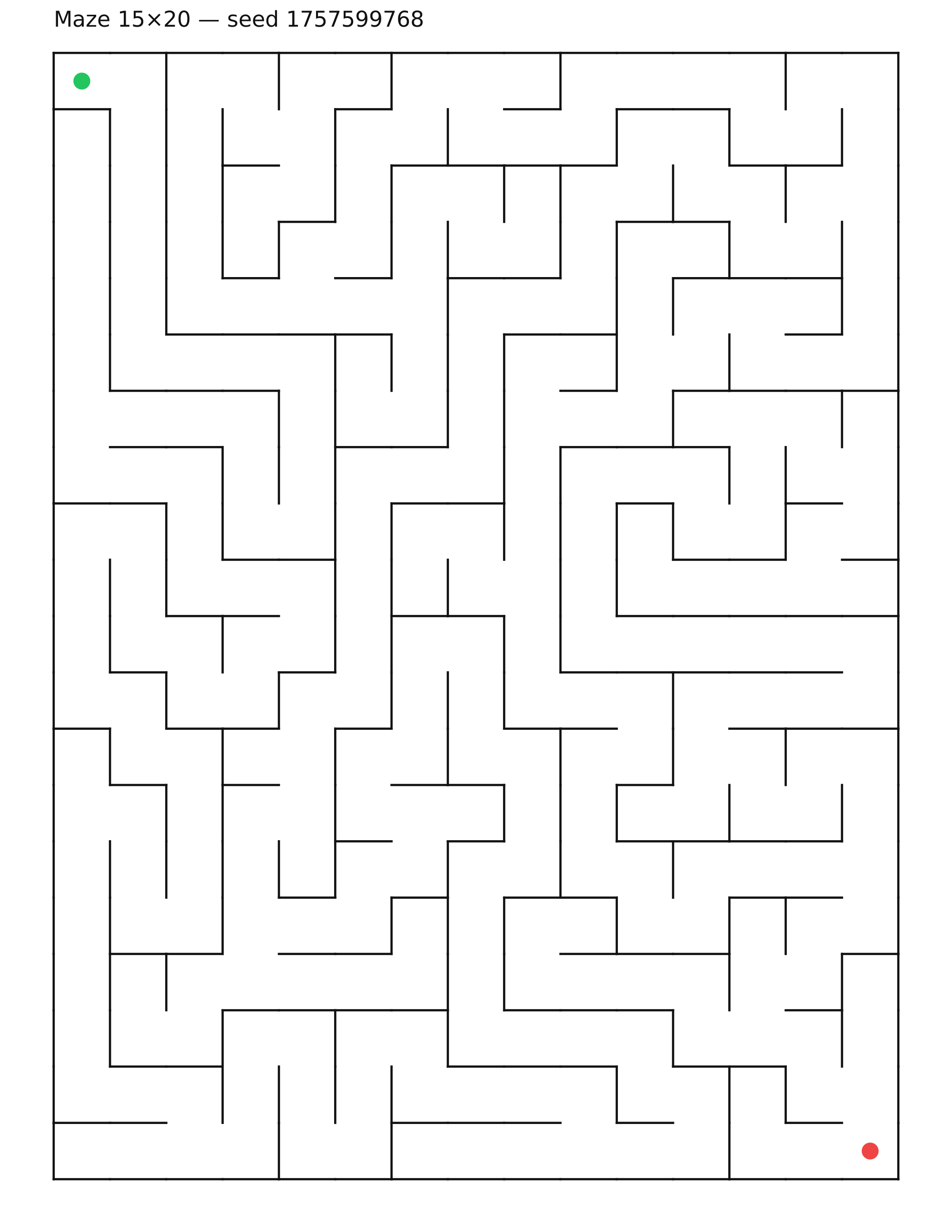Maze 15×20 #10