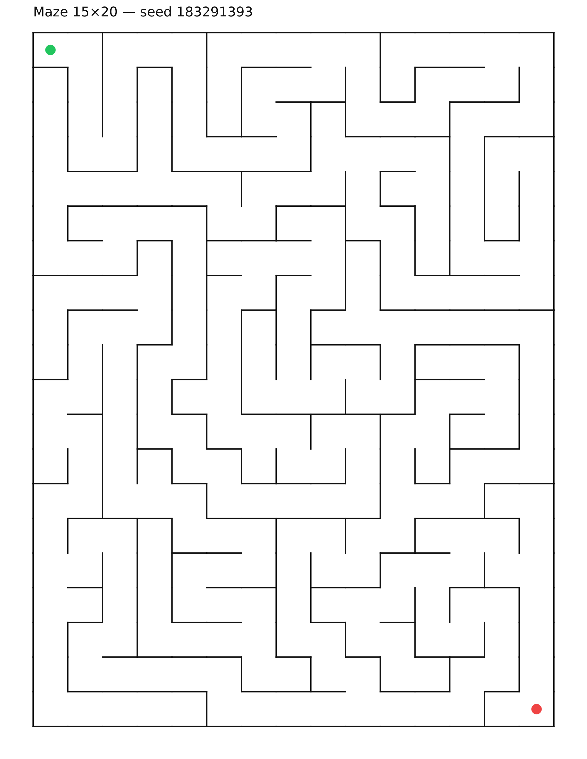 Maze 15×20 #7
