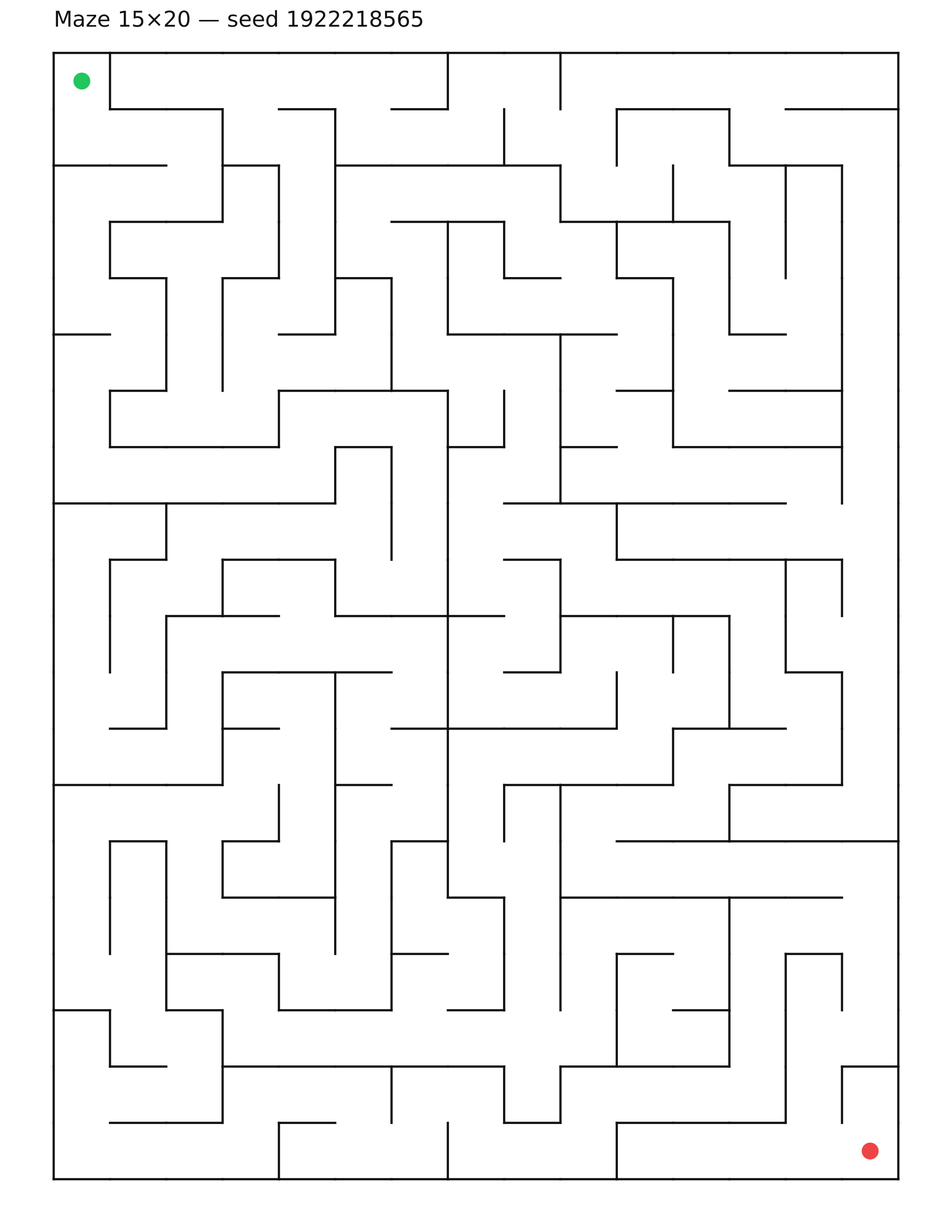 Maze 15×20 #32