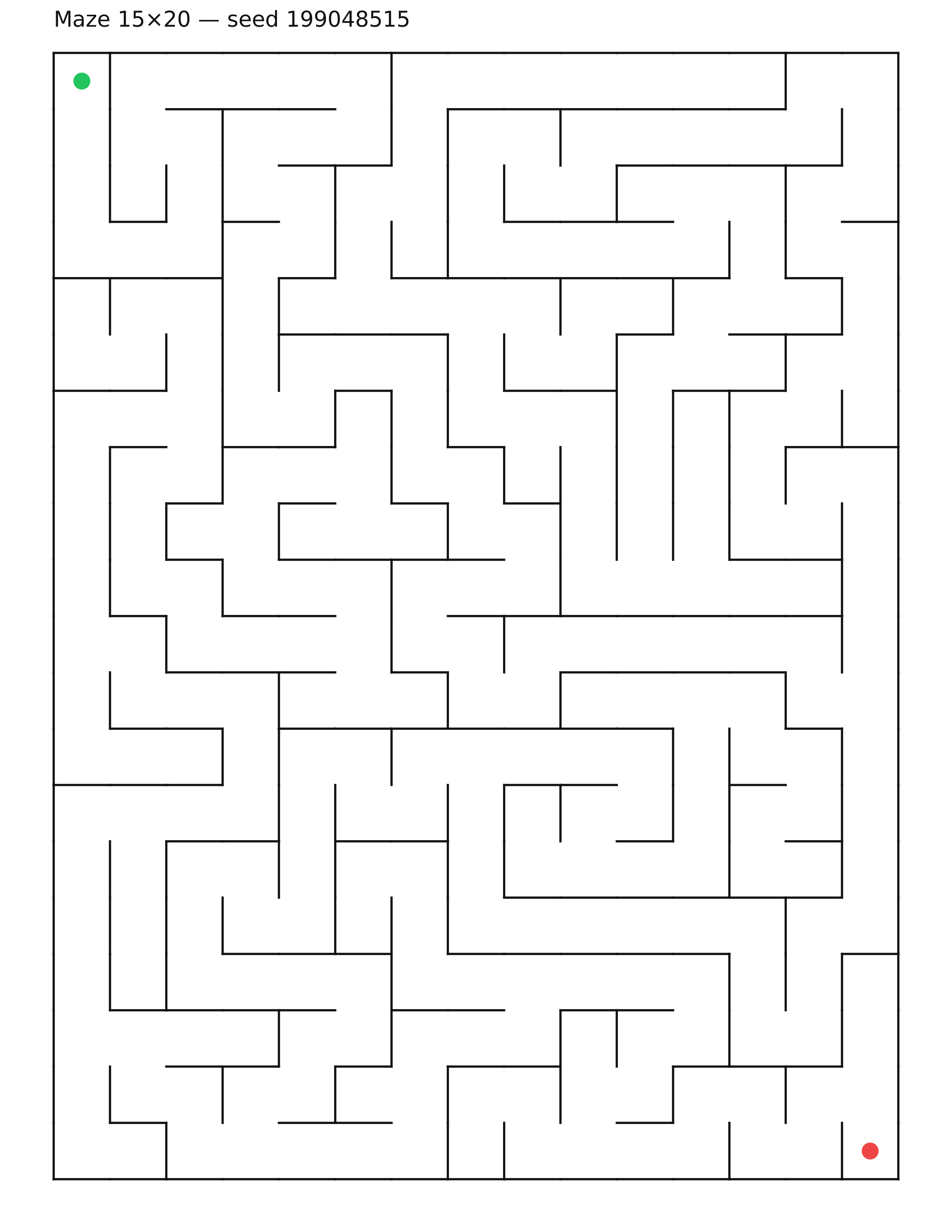 Maze 15×20 #10