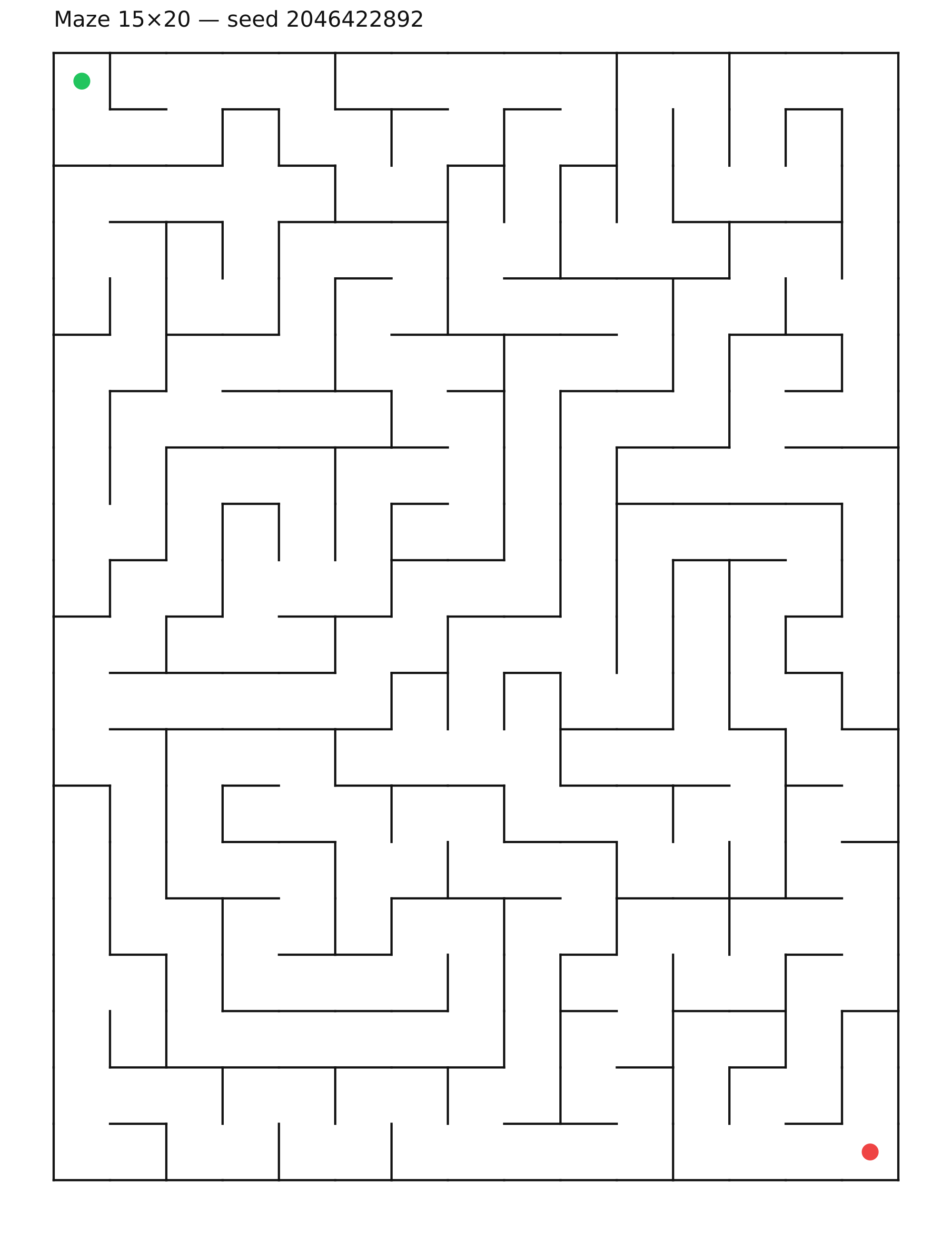 Maze 15×20 #19