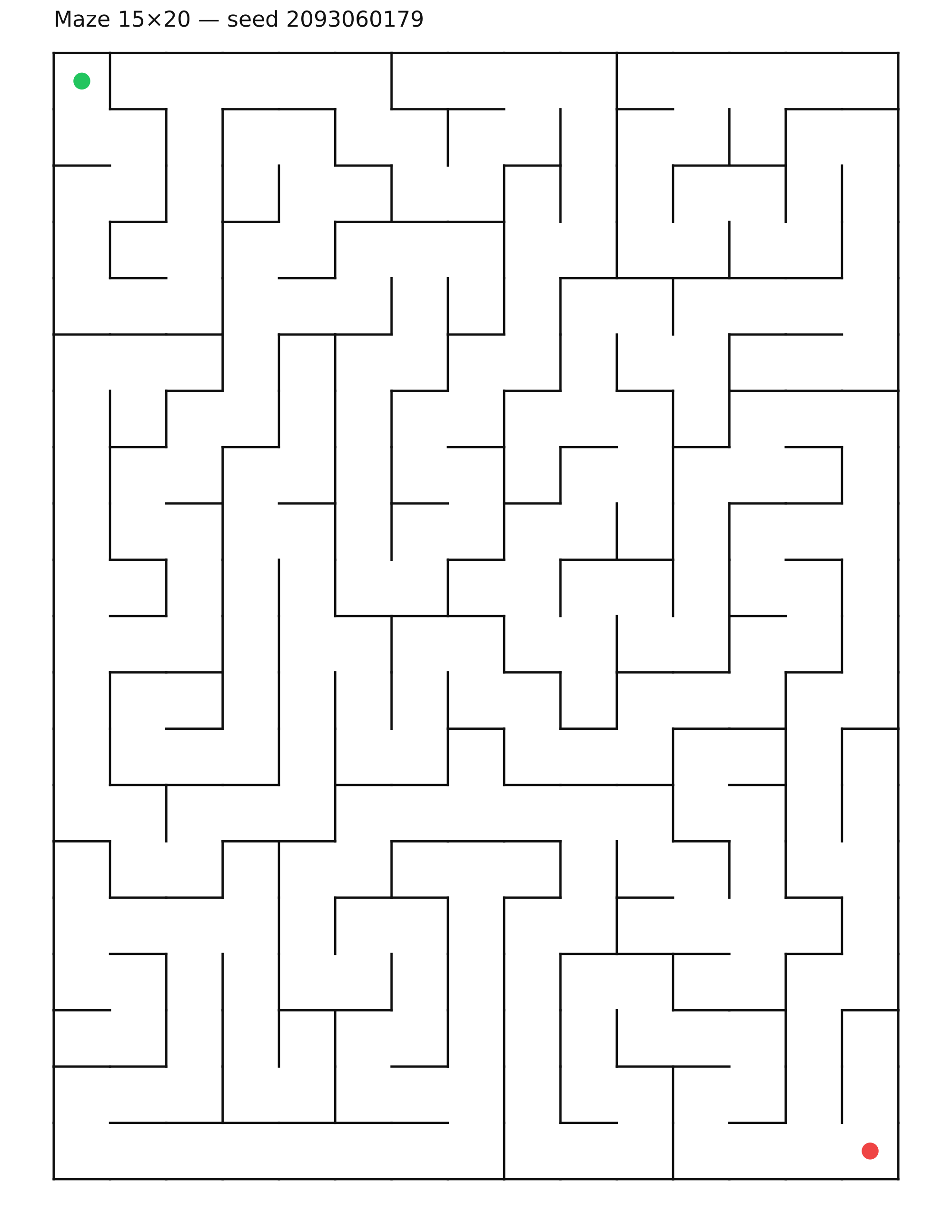 Maze 15×20 #22
