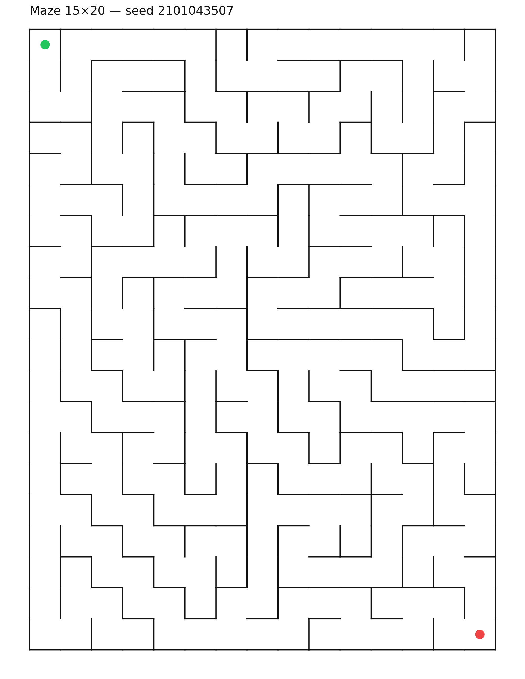 Maze 15×20 #9