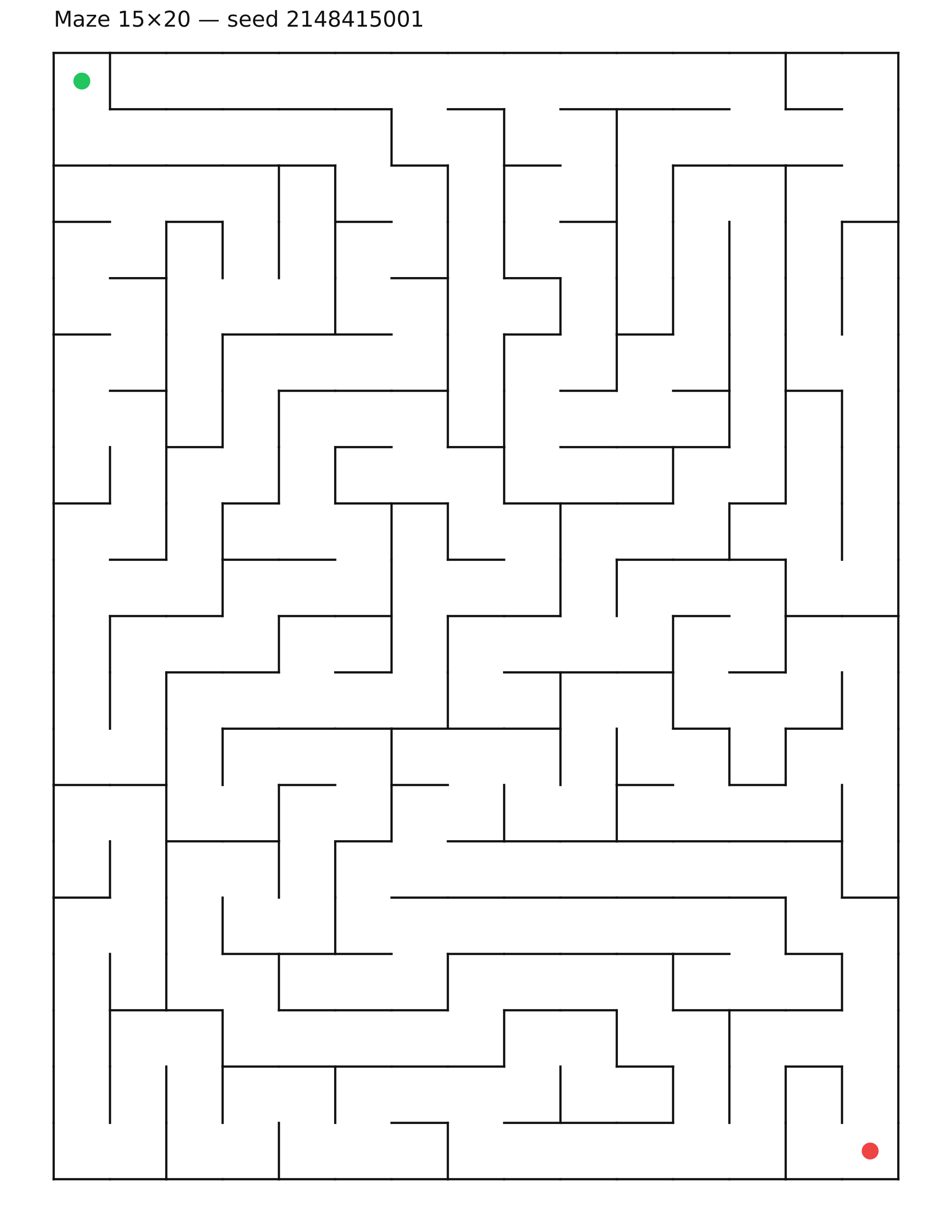 Maze 15×20 #22