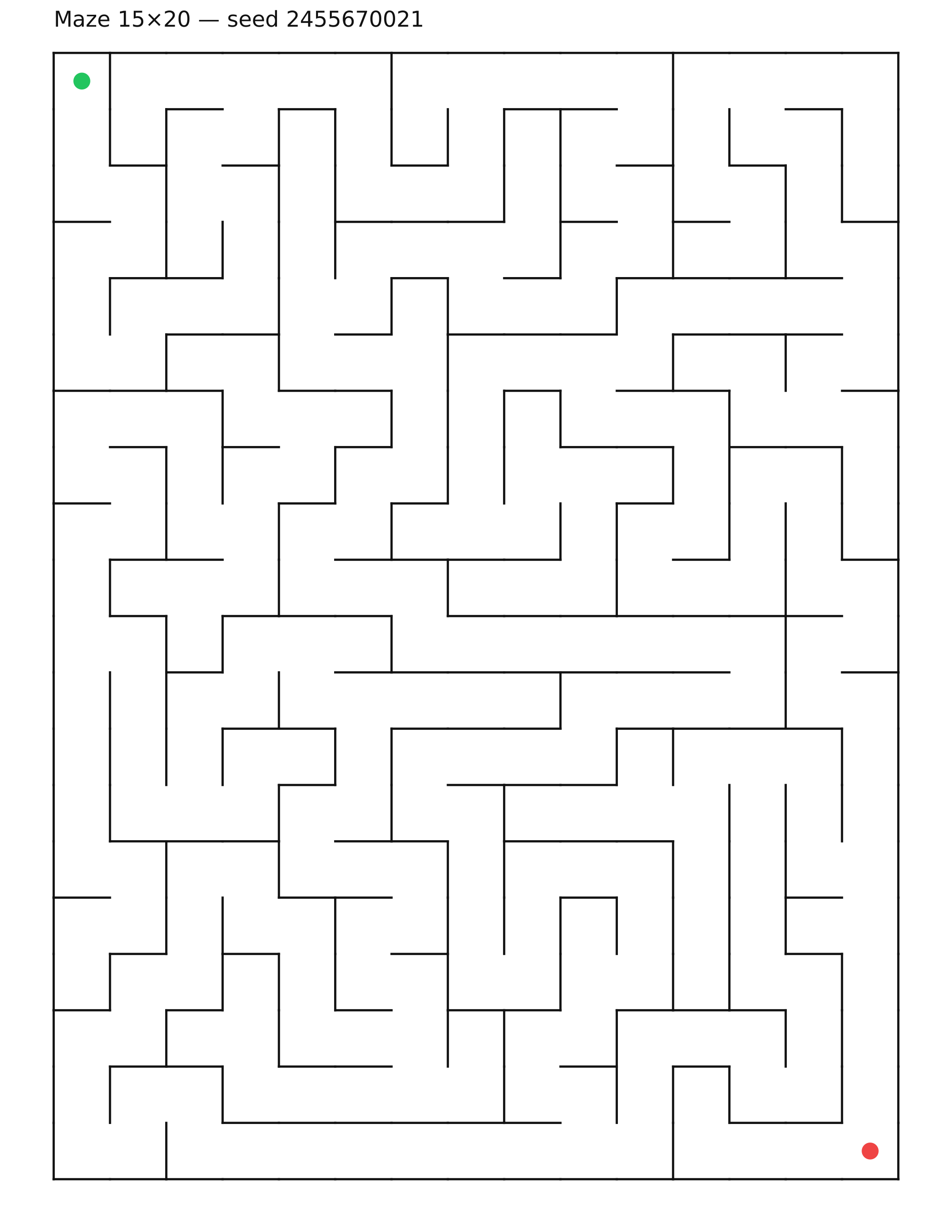 Maze 15×20 #22