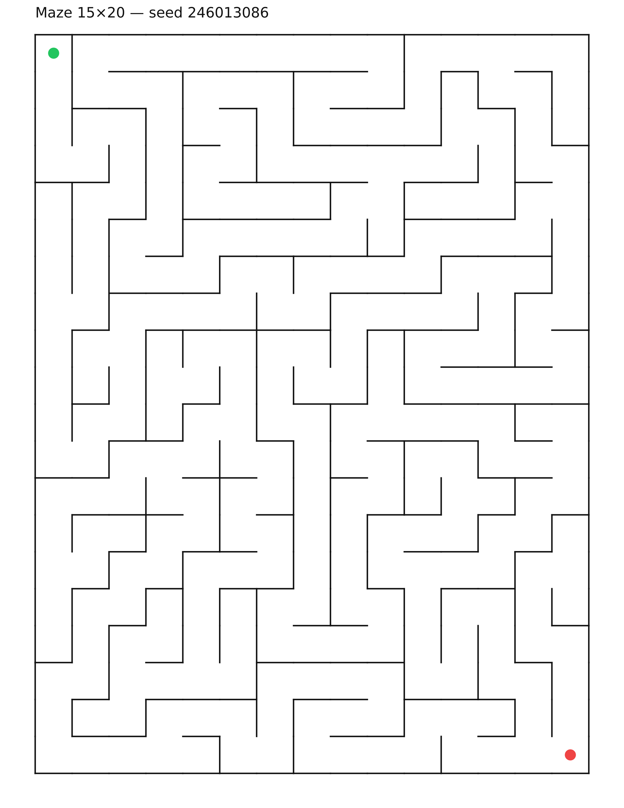 Maze 15×20 #9