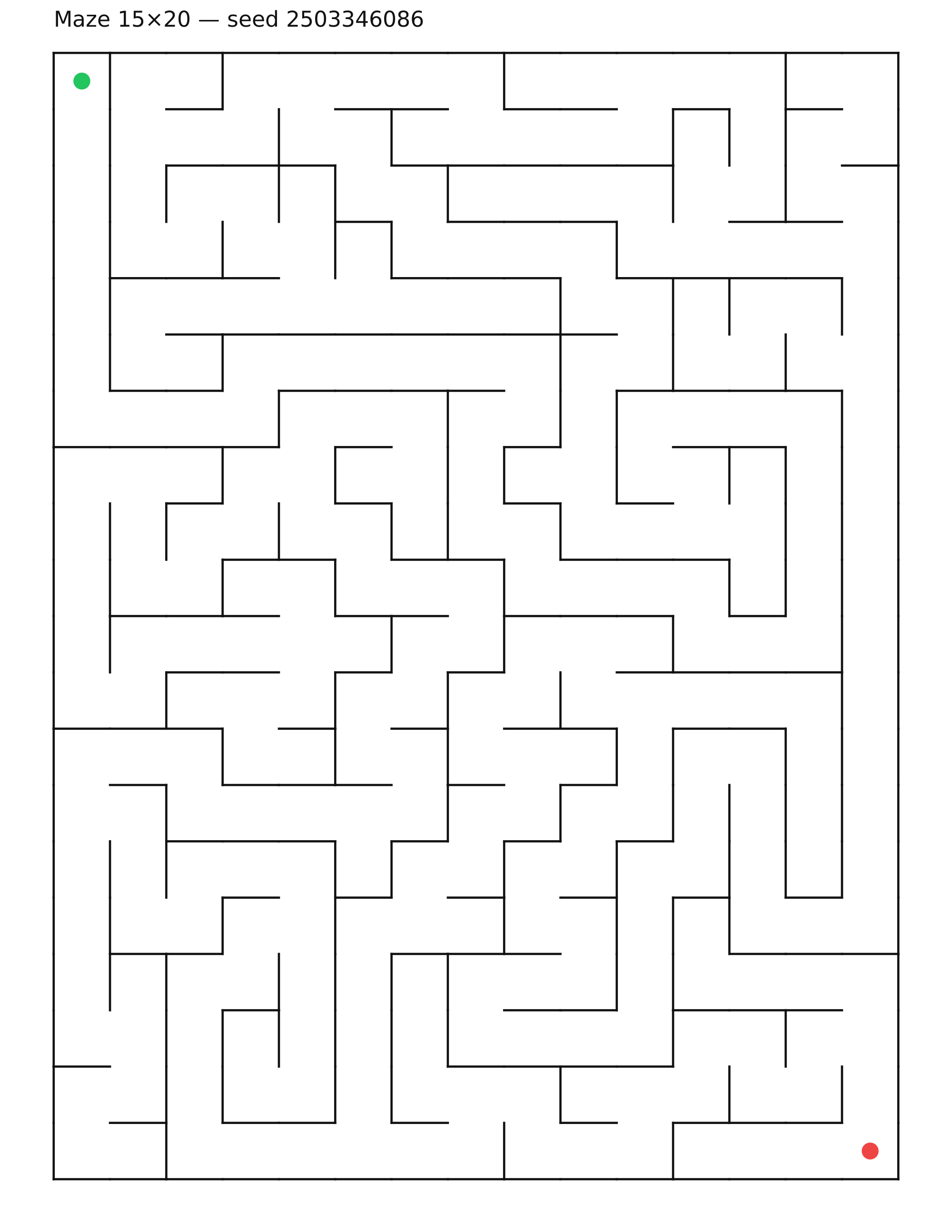 Maze 15×20 #32