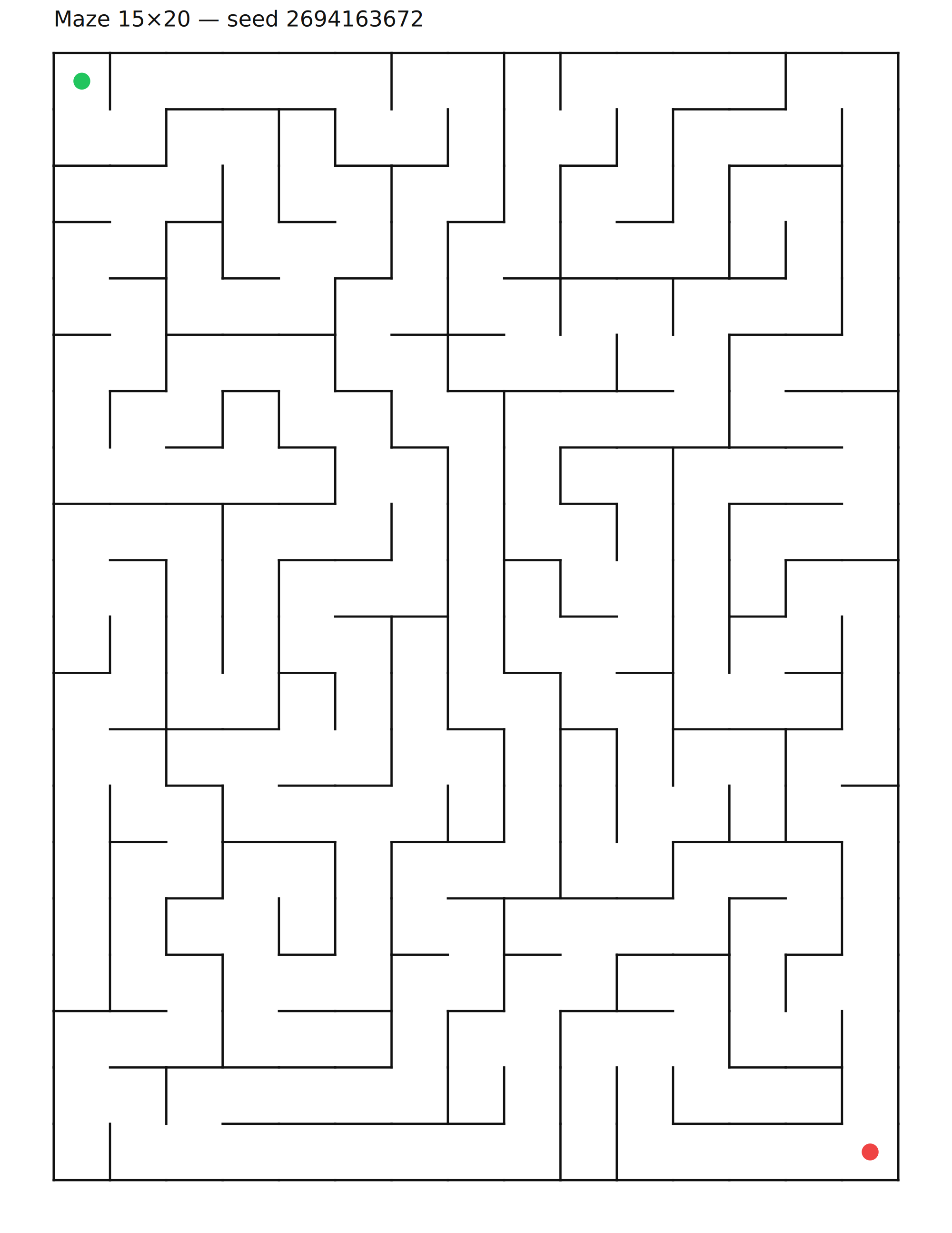 Maze 15×20 #1