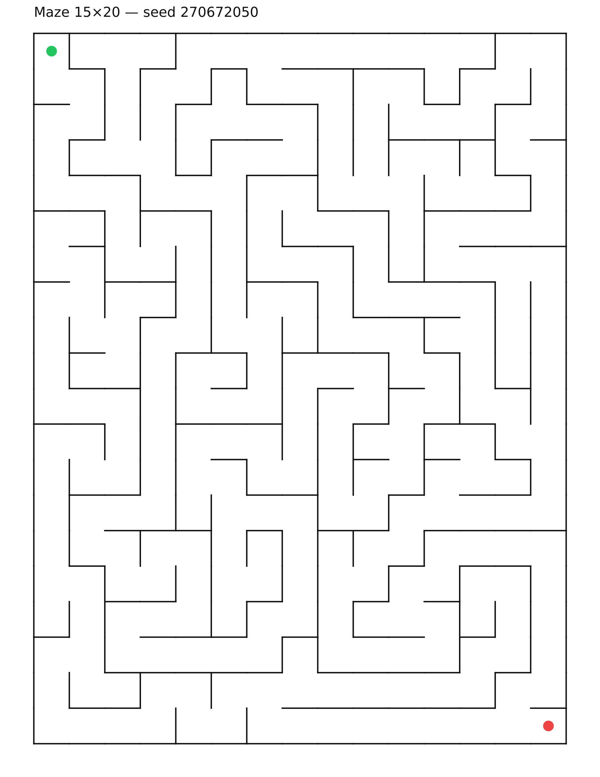 Maze 15×20 #33