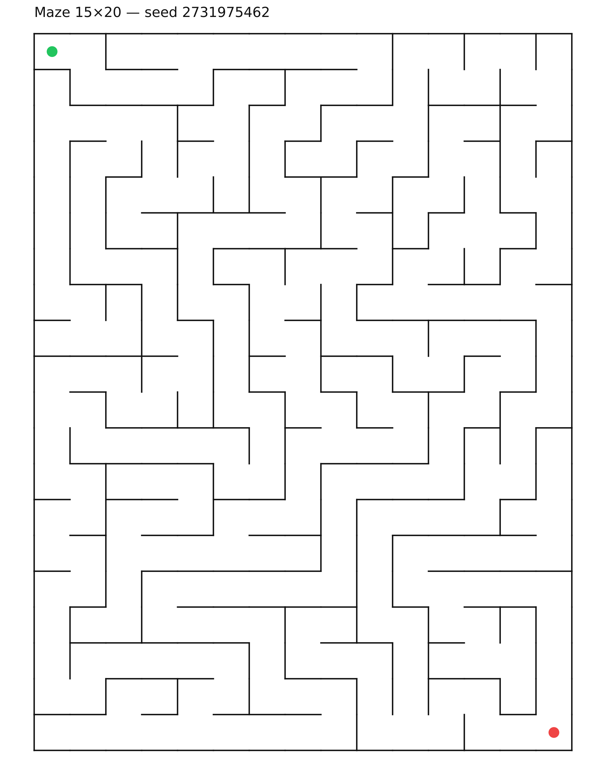 Maze 15×20 #34